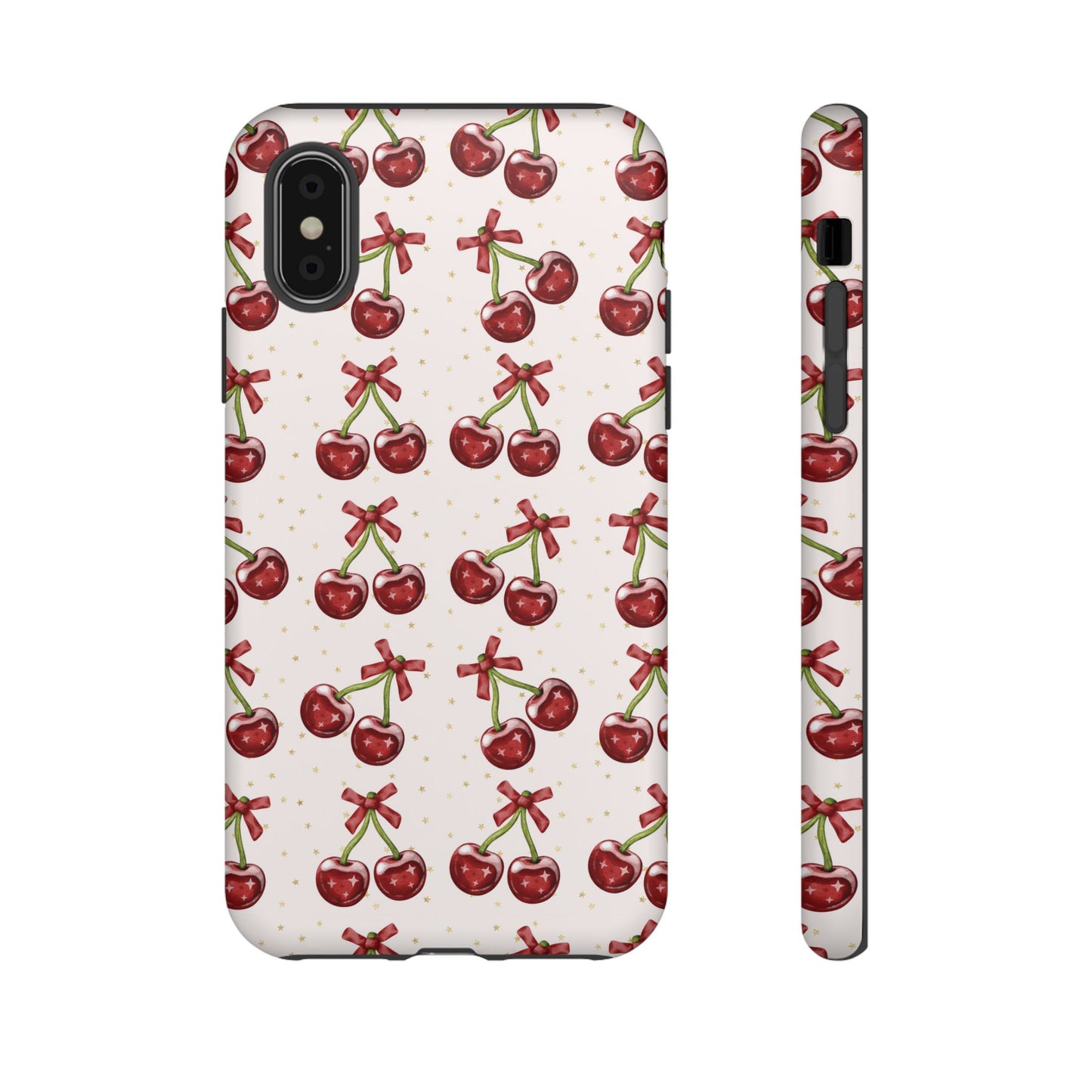 Cherry Pattern Phone Case — Cute Red Cherry Protective Phone Cover