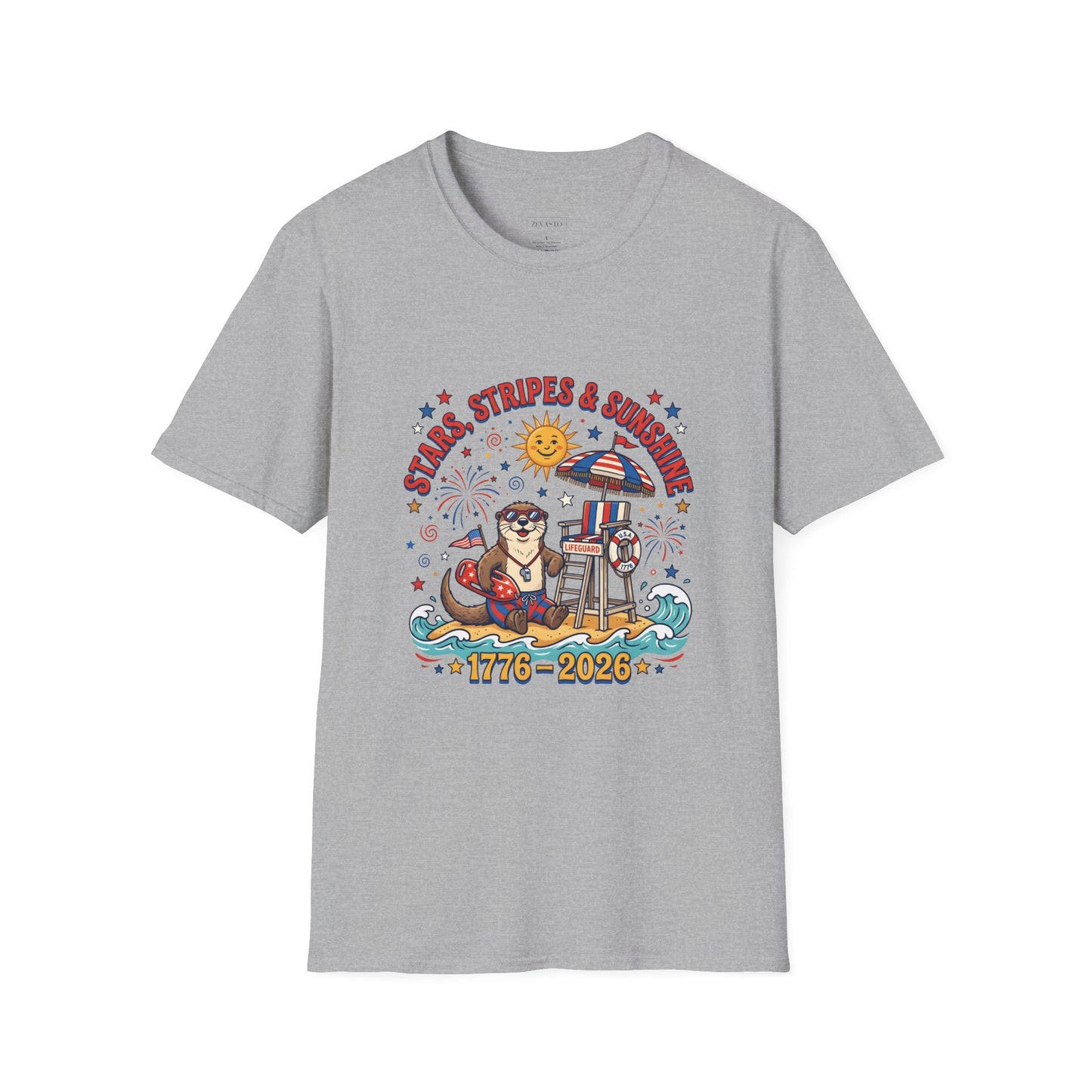 Stars, Stripes & Sunshine T-Shirt — Patriotic 1776–2026 Summer Tee, 4th of July Shirt