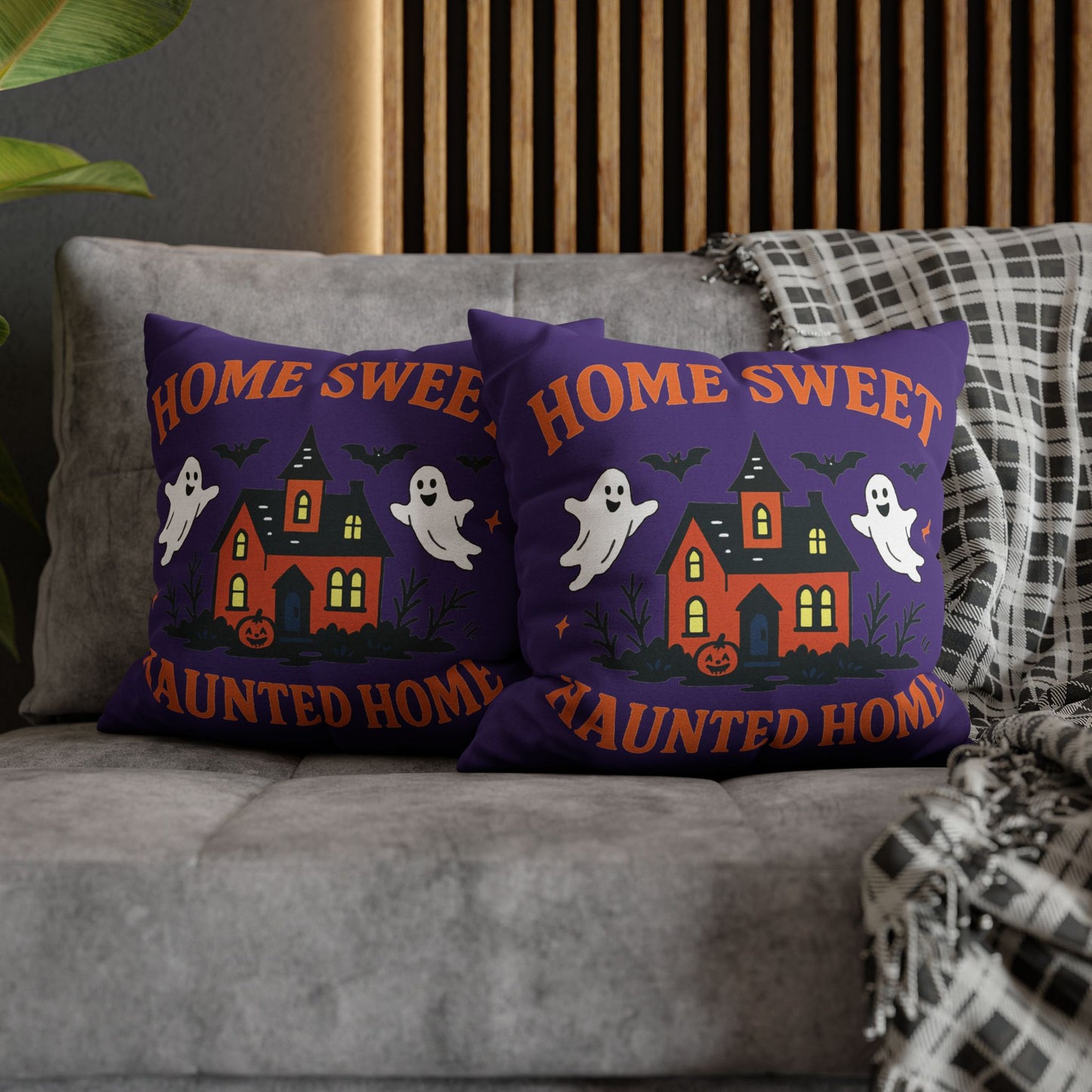 Halloween Cozy Pillowcase, Ghost-Themed Home Decor