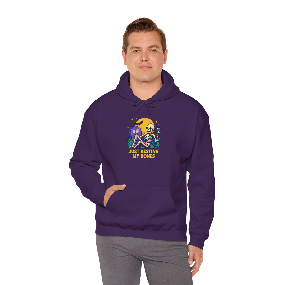 Halloween Skeleton Hoodie, Cozy Unisex Sweatshirt