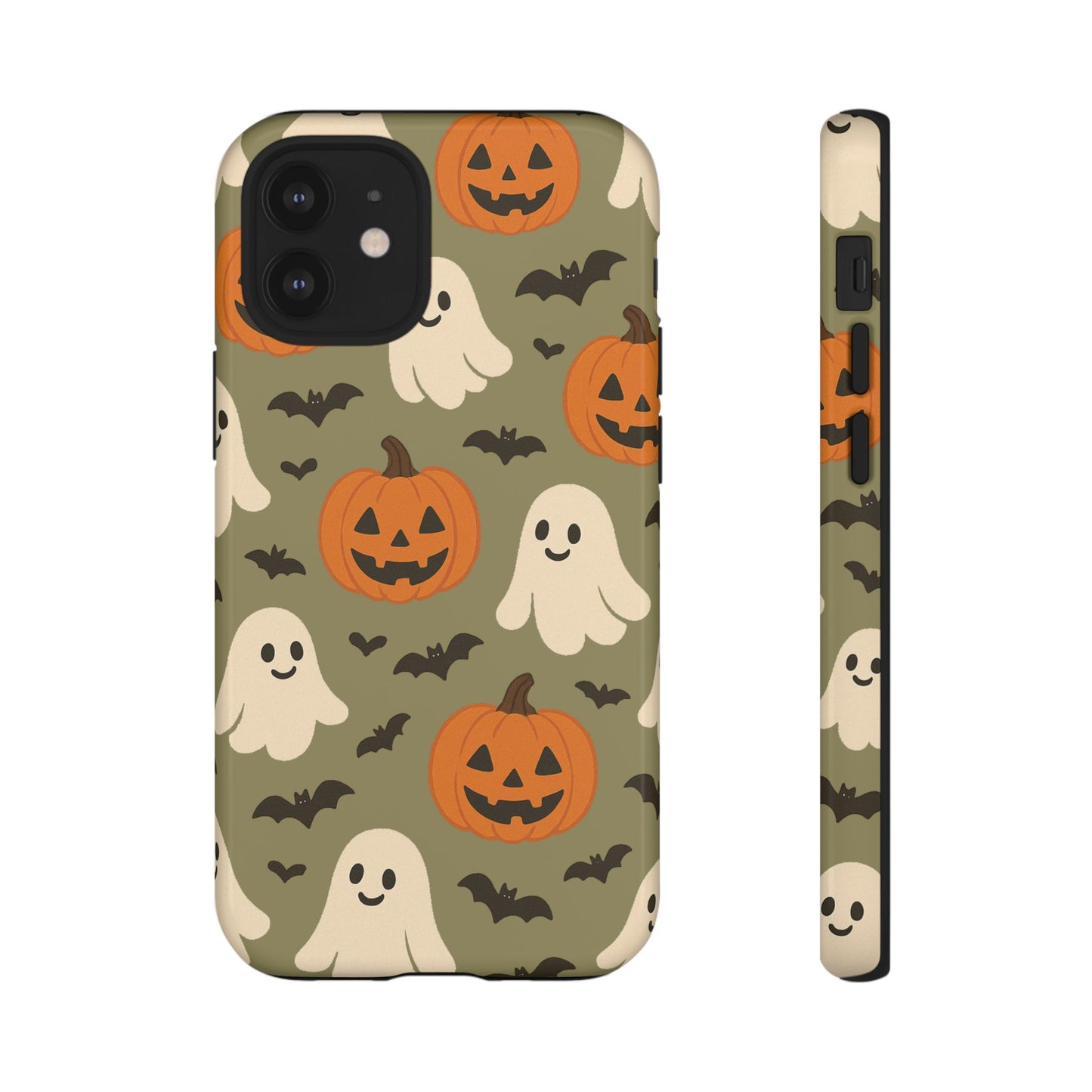 Halloween Phone Case with Ghosts and Pumpkins, Cute Fall Phone Cover, Spooky Season Accessory, Halloween Gift