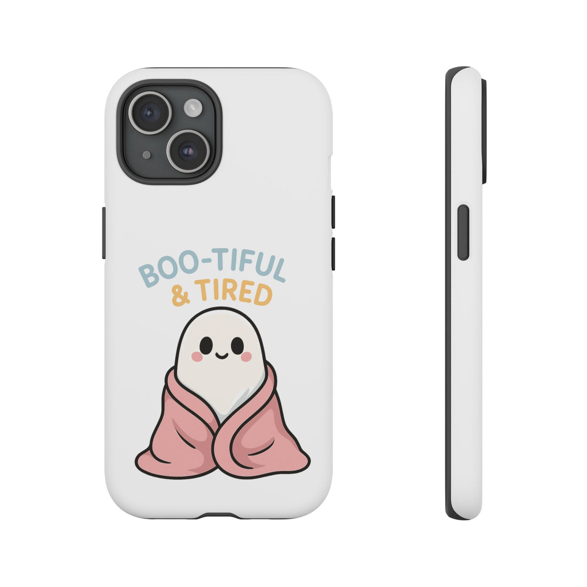 Boo-tiful & Tired Phone Case, Halloween-Themed Design