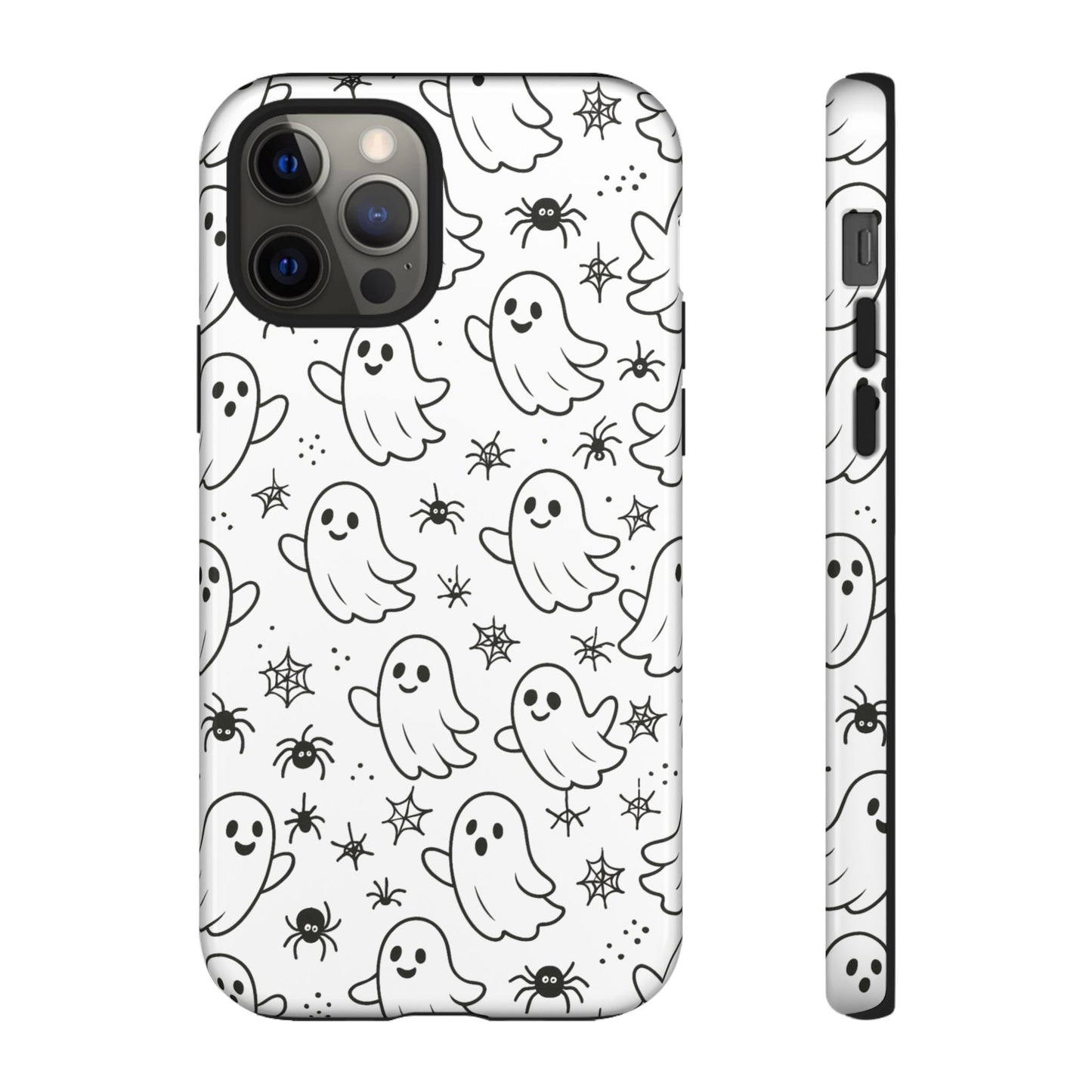 Ghostly Phone Case, Cute Halloween Phone Cover, Tough Phone Case, Spooky Phone Accessory, Ghost Pattern Design