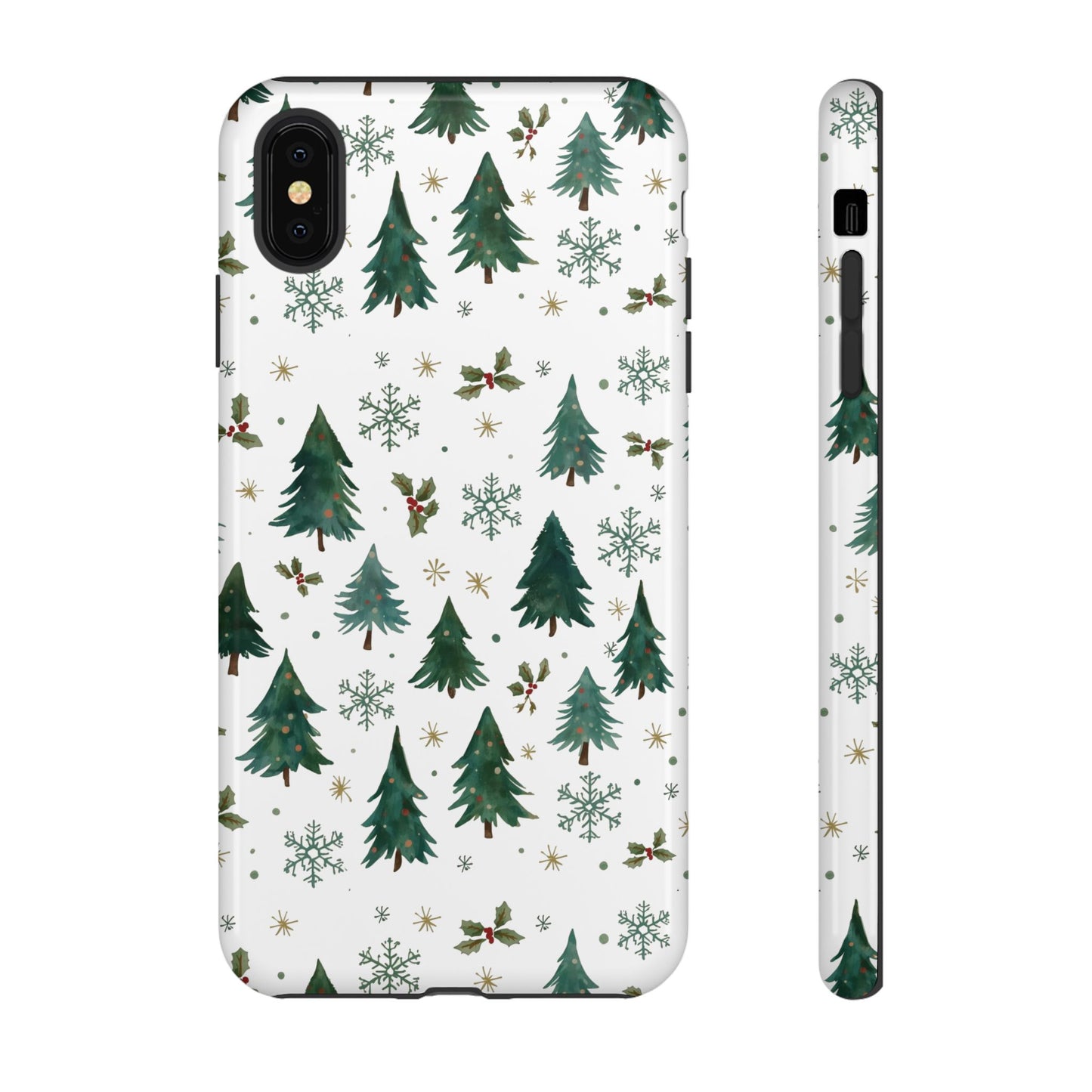 Winter Forest Phone Case, Christmas-Themed Dual Layer Phone Case for Iphone 17, 16, 15 & Samsung