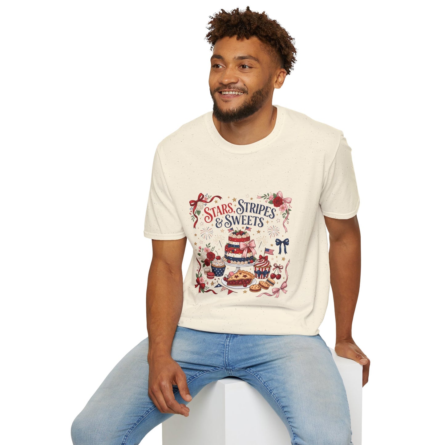 Stars, Stripes & Sweets T-Shirt — Patriotic 4th of July Dessert Graphic Tee