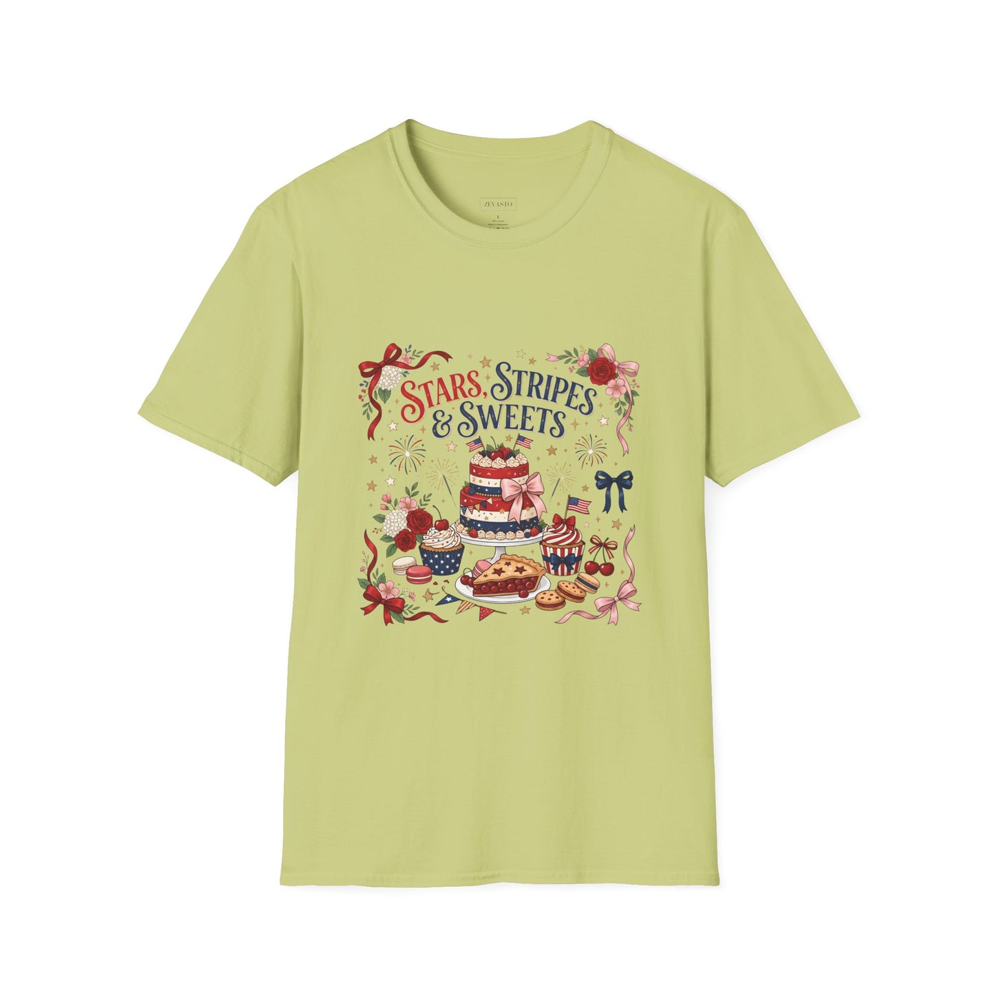 Stars, Stripes & Sweets T-Shirt — Patriotic 4th of July Dessert Graphic Tee