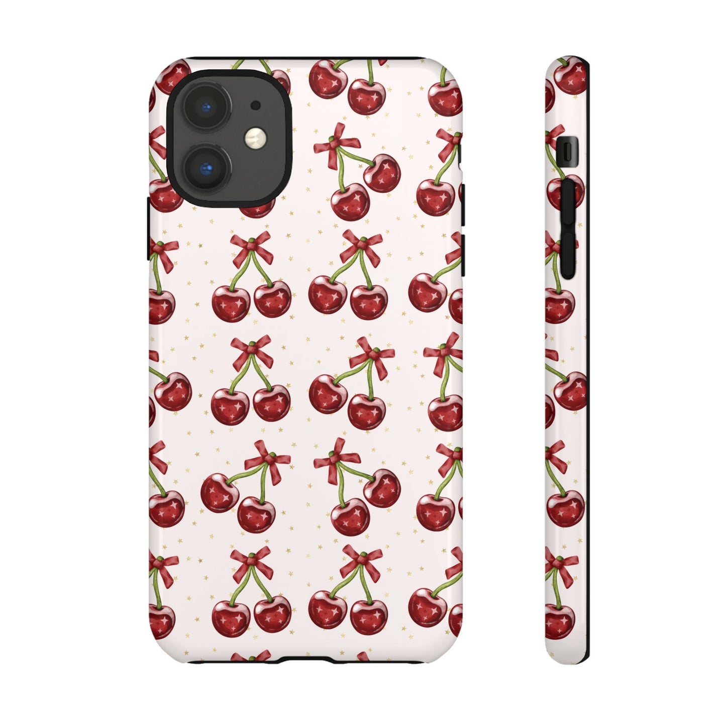 Cherry Pattern Phone Case — Cute Red Cherry Protective Phone Cover