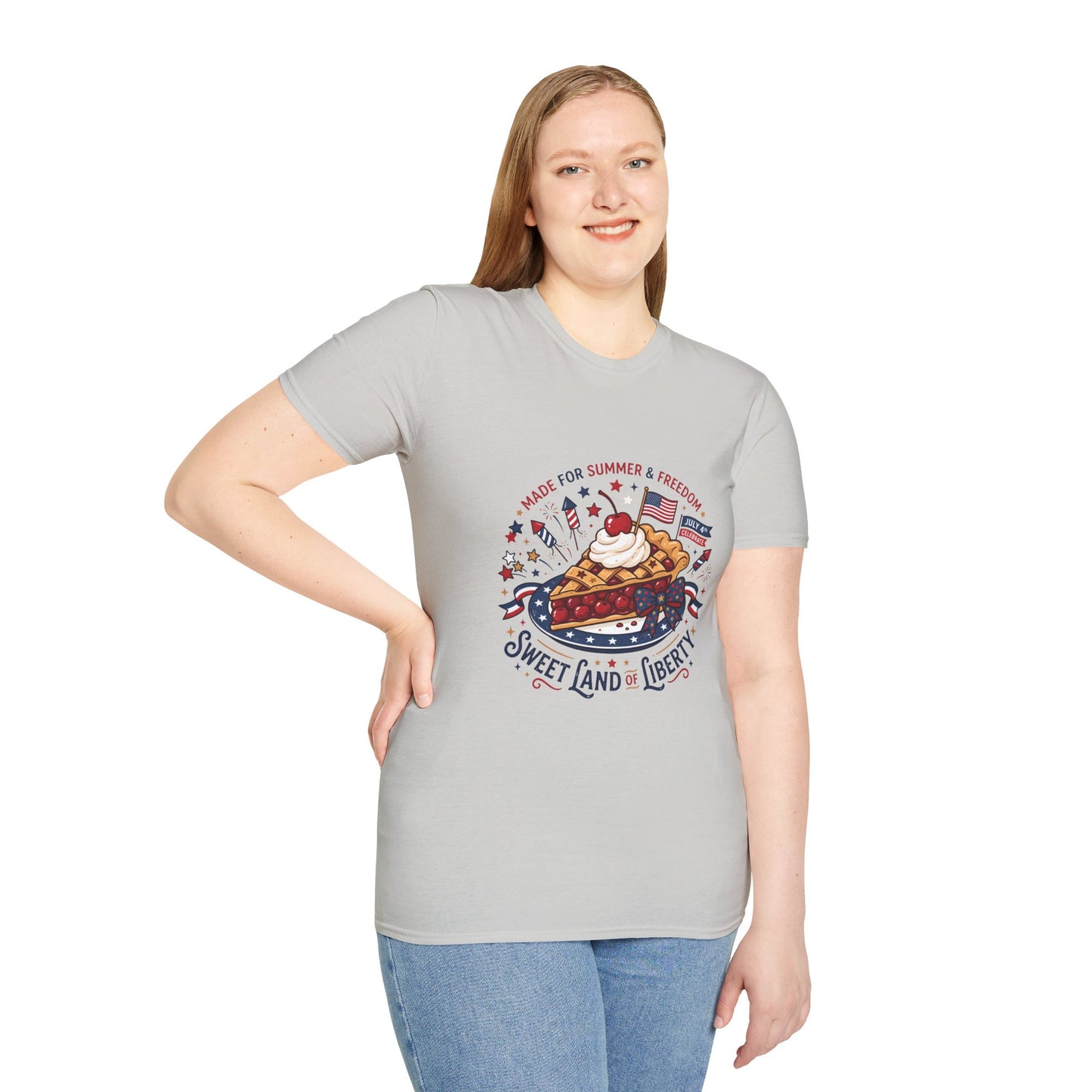 Sweet Land of Liberty Pie T-Shirt — Patriotic 4th of July Dessert Graphic Tee