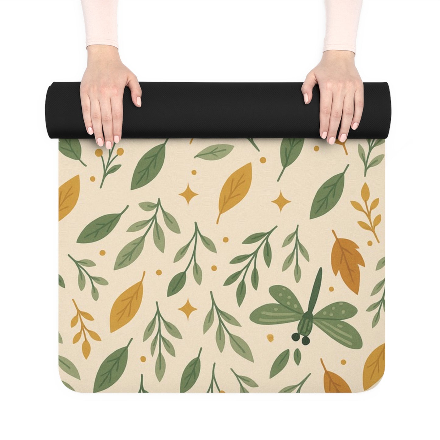 Eco-Friendly Floral Yoga Mat for Home Practice, Exercise Mat