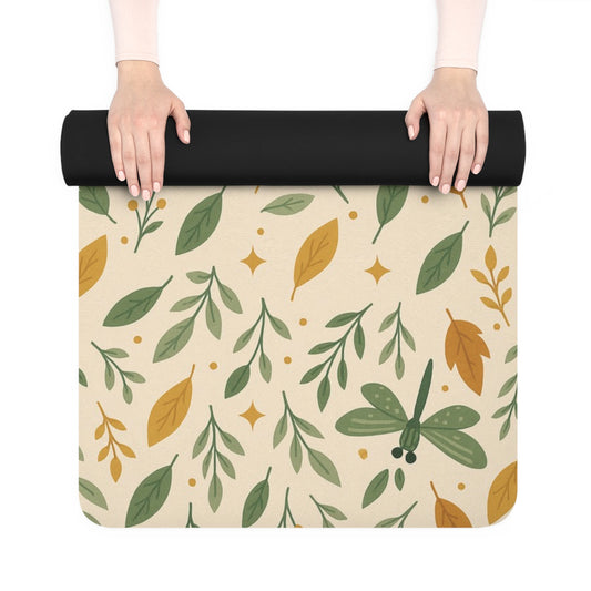 Eco-Friendly Floral Yoga Mat for Home Practice, Exercise Mat