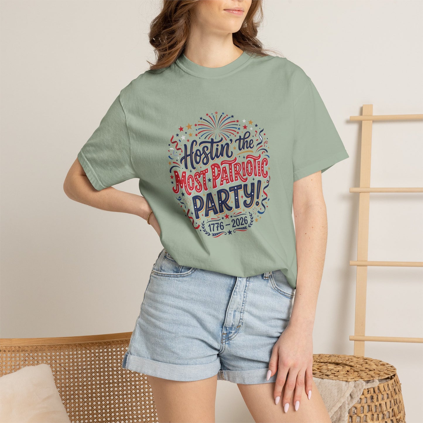 Patriotic 'Hostin' the Most Patriotic Party' T-Shirt, 4th of July Shirt, Independence Day Tee