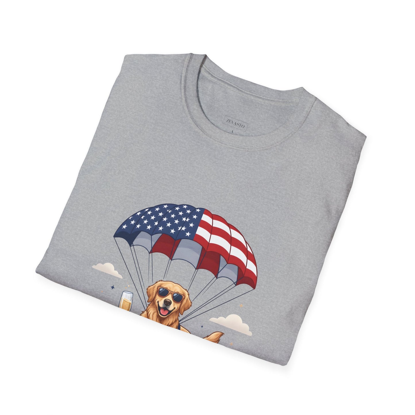 Patriotic Golden Retriever T-Shirt — "Celebrating 250 Years"