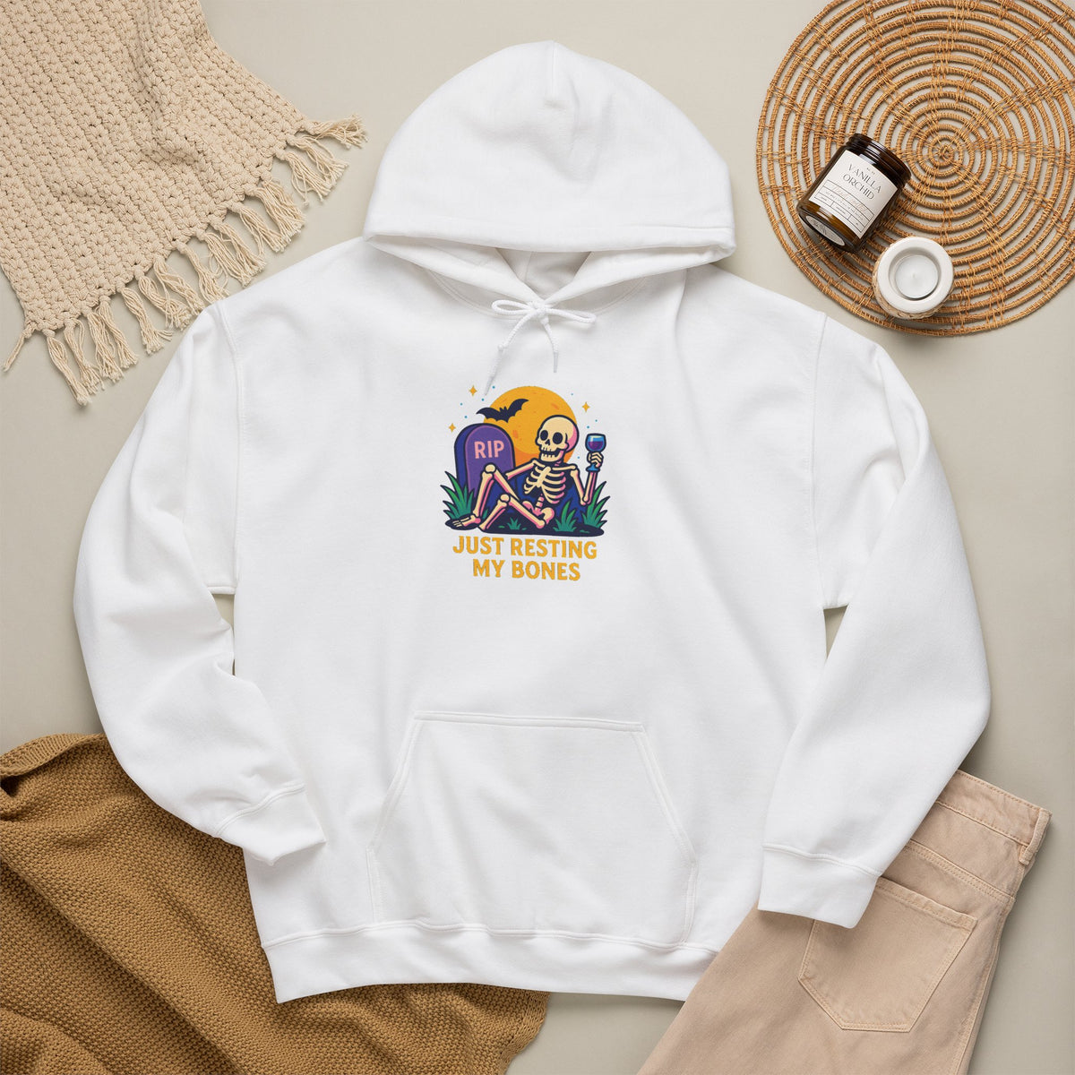 Halloween Skeleton Hoodie, Cozy Unisex Sweatshirt