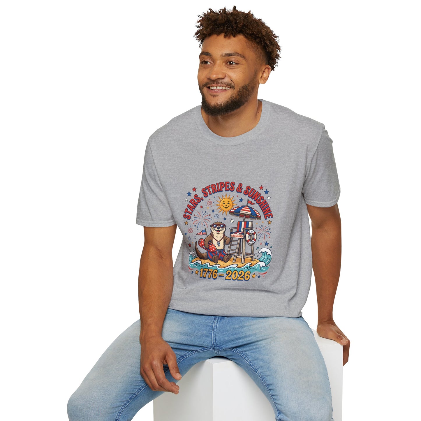 Stars, Stripes & Sunshine T-Shirt — Patriotic 1776–2026 Summer Tee, 4th of July Shirt