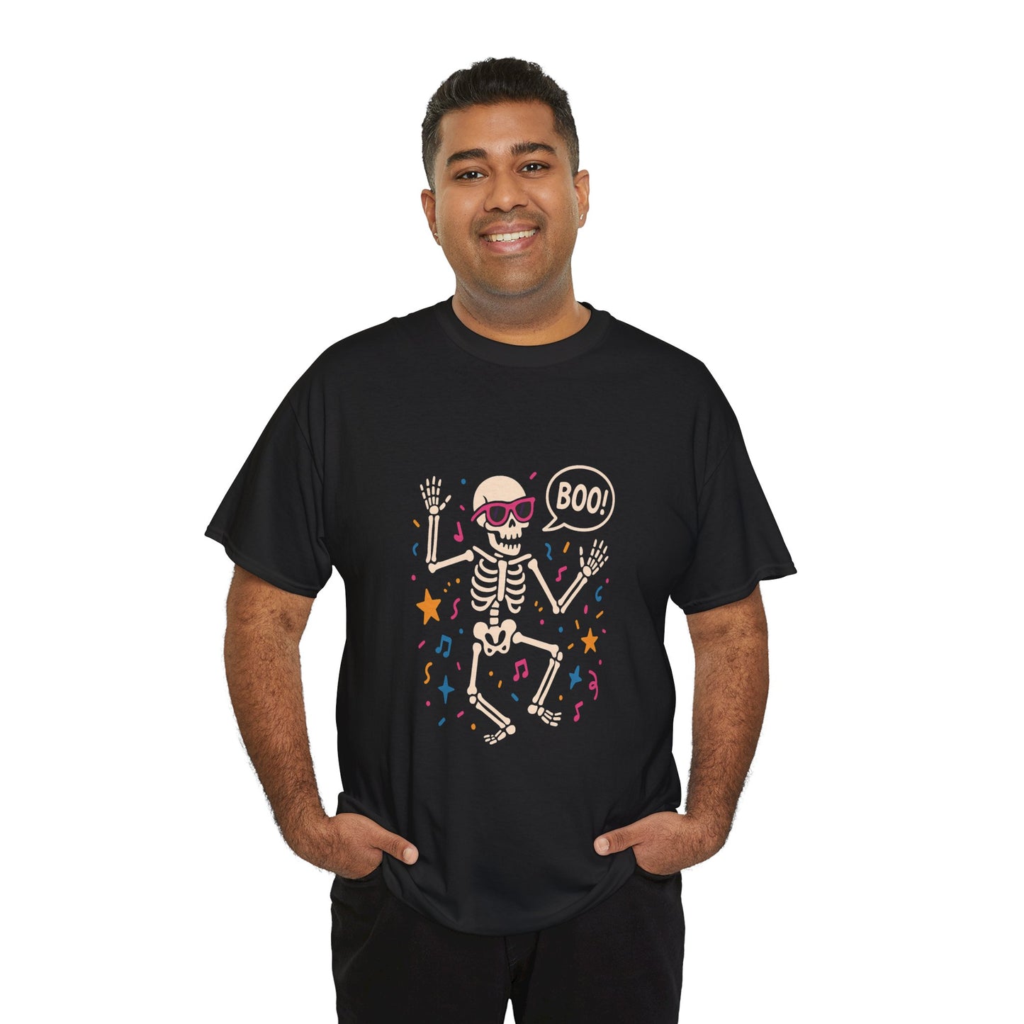 Halloween Skeleton Tee, Unisex Graphic Tee, Spooky Fun Shirt