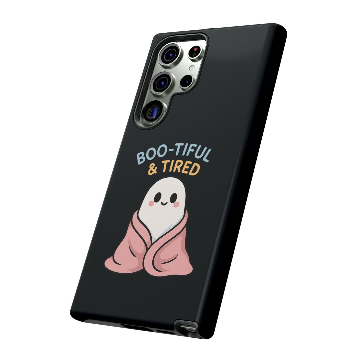 Boo-tiful & Tired Phone Case, Halloween-Themed Design