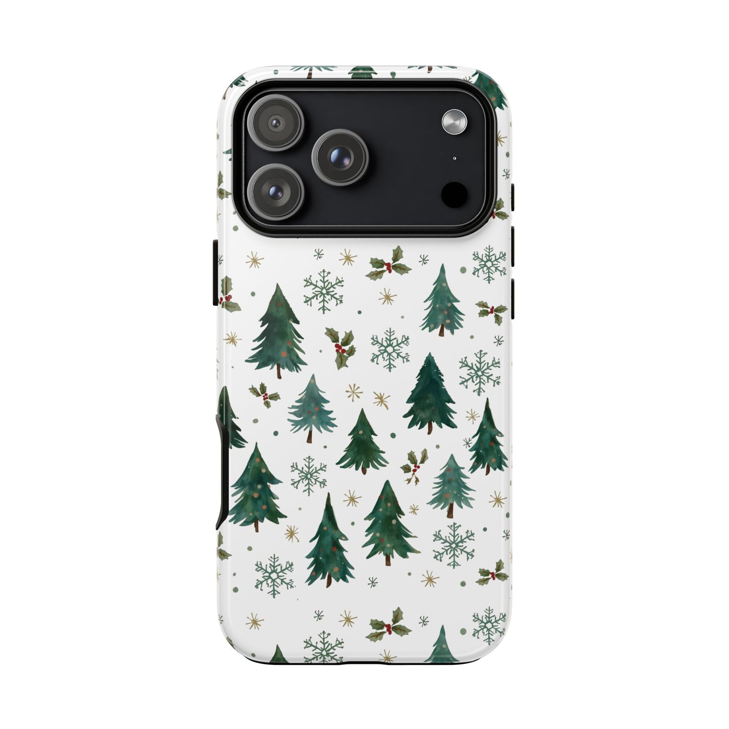 Winter Forest Phone Case, Christmas-Themed Dual Layer Phone Case for Iphone 17, 16, 15 & Samsung