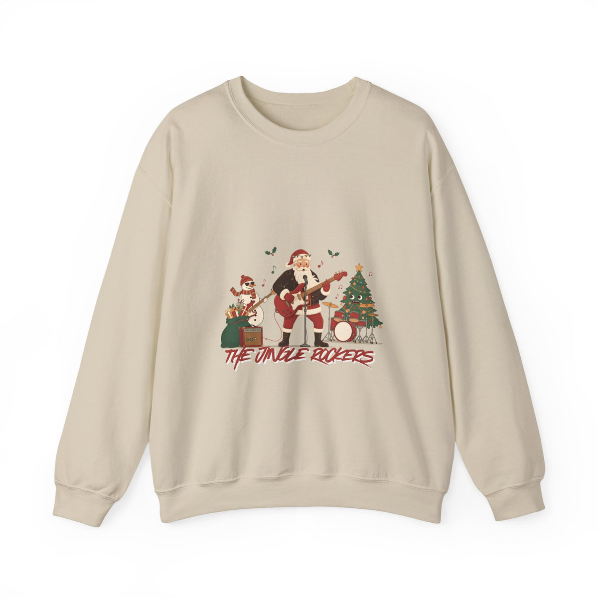 Funny Christmas Sweatshirt – "The Jingle Rockers" Holiday Band Crewneck