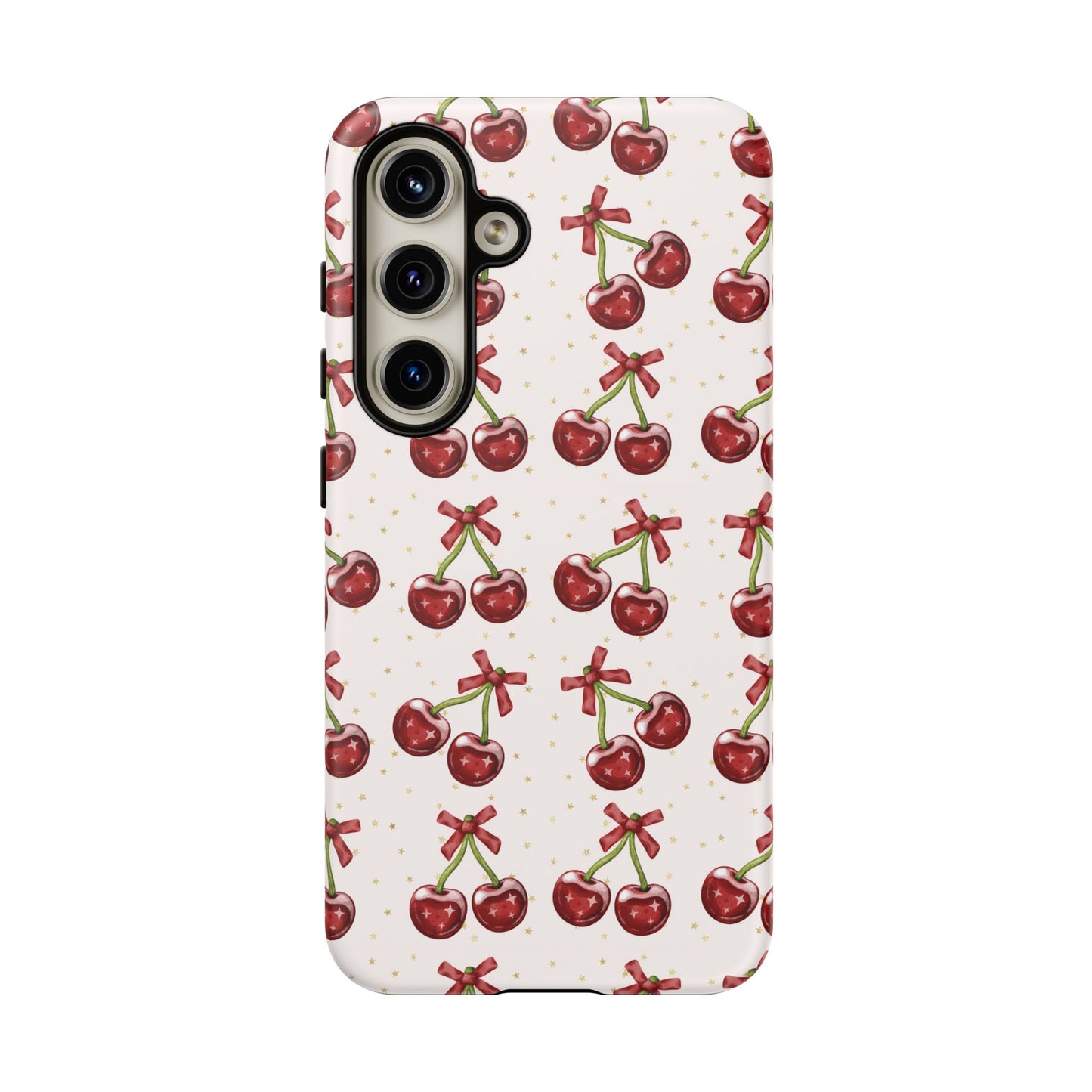 Cherry Pattern Phone Case — Cute Red Cherry Protective Phone Cover