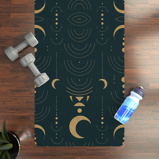 Mystical Moon Yoga Mat | Eco-Friendly Rubber Exercise Mat, Perfect for Meditation, Home Workouts, Yoga Classes