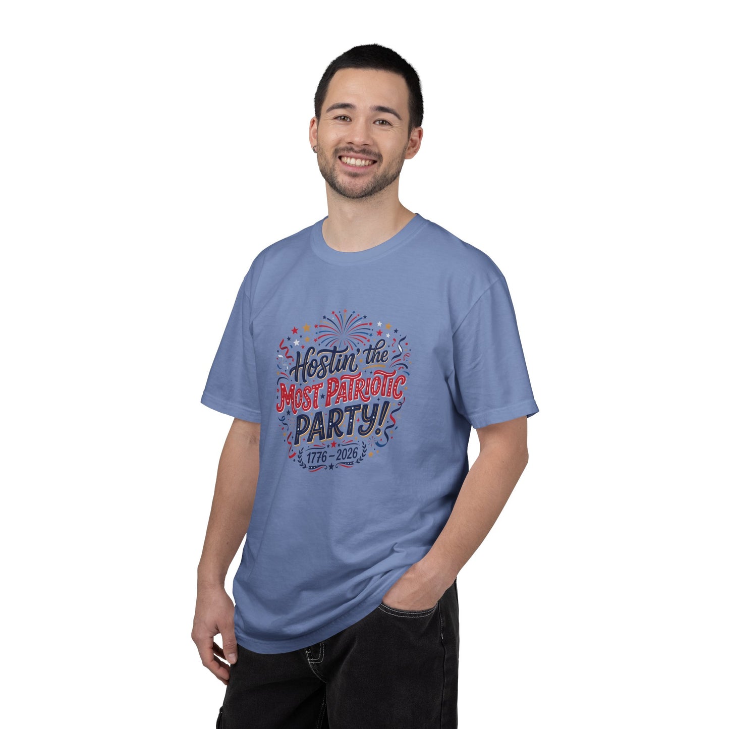 Patriotic 'Hostin' the Most Patriotic Party' T-Shirt, 4th of July Shirt, Independence Day Tee