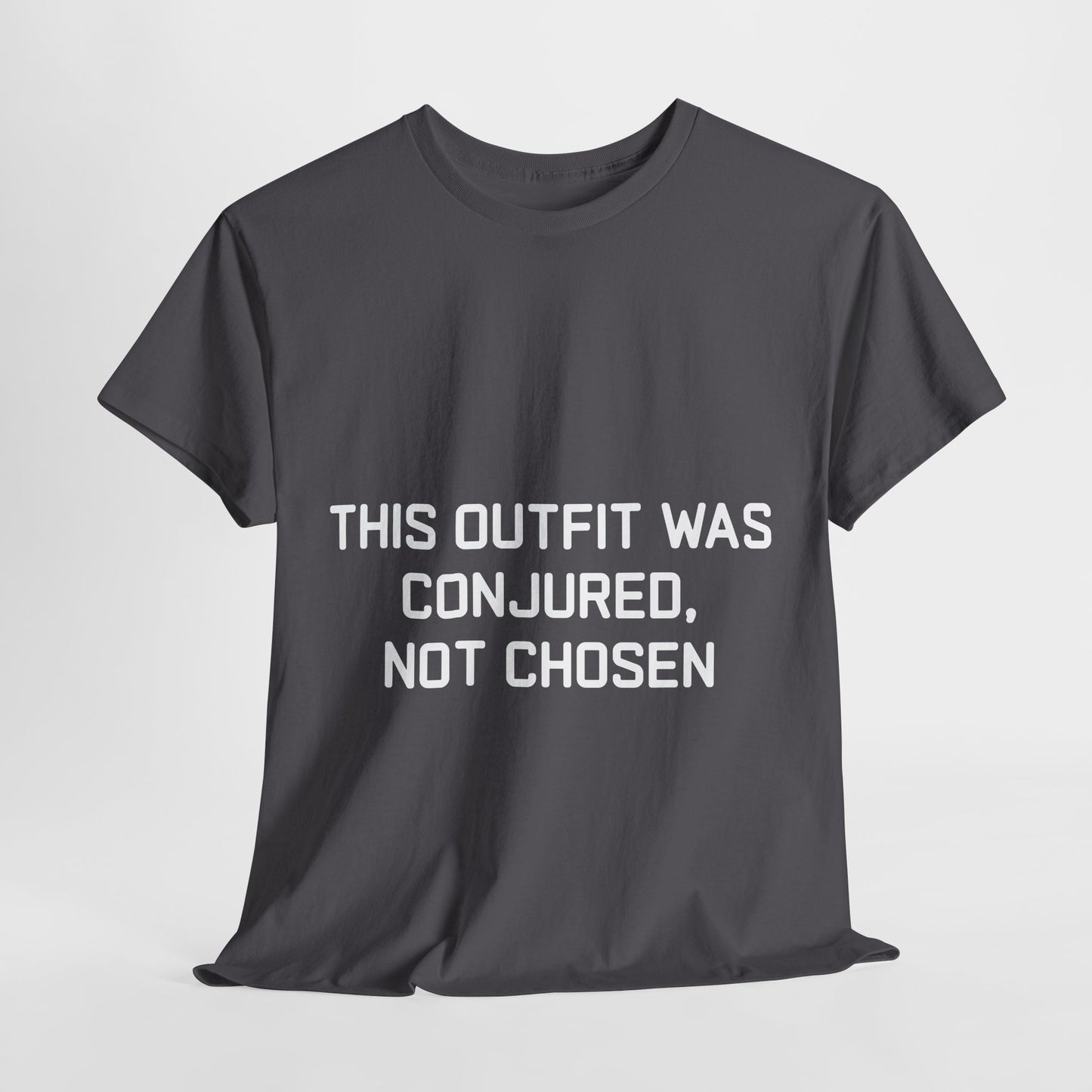 Unisex Heavy Cotton Tee - 'This Outfit Was Conjured, Not Chosen' - Funny Halloween T-shirt