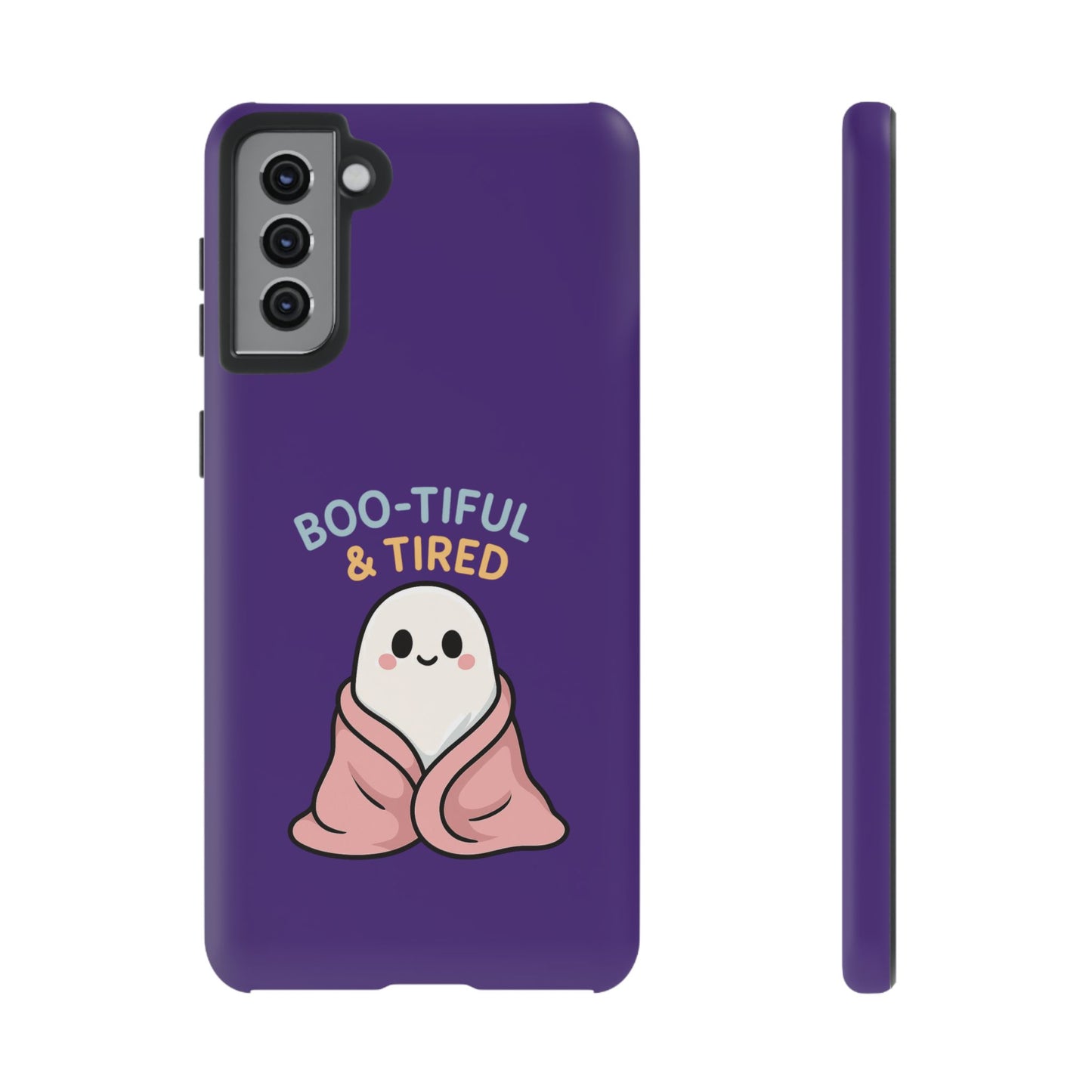 Boo-Tiful & Tired Phone Case, Halloween-Themed Design
