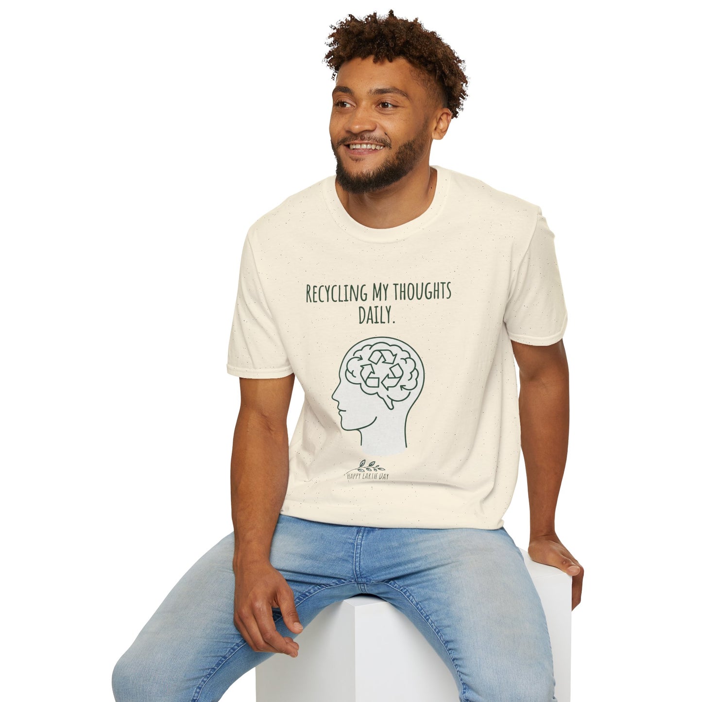 Recycling My Thoughts Daily T-Shirt — Mental Health Awareness, Earth Day Graphic Tee