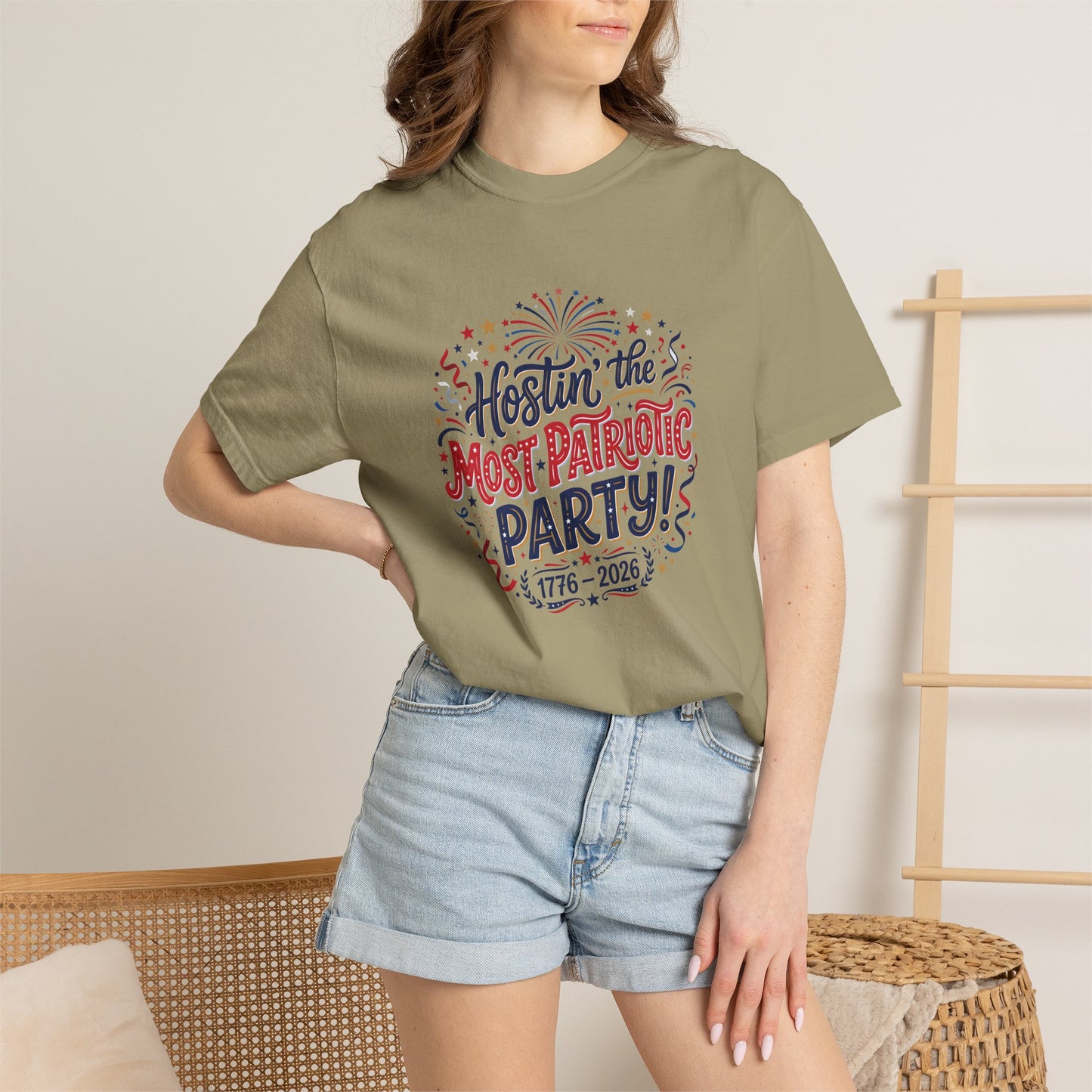 Patriotic 'Hostin' the Most Patriotic Party' T-Shirt, 4th of July Shirt, Independence Day Tee