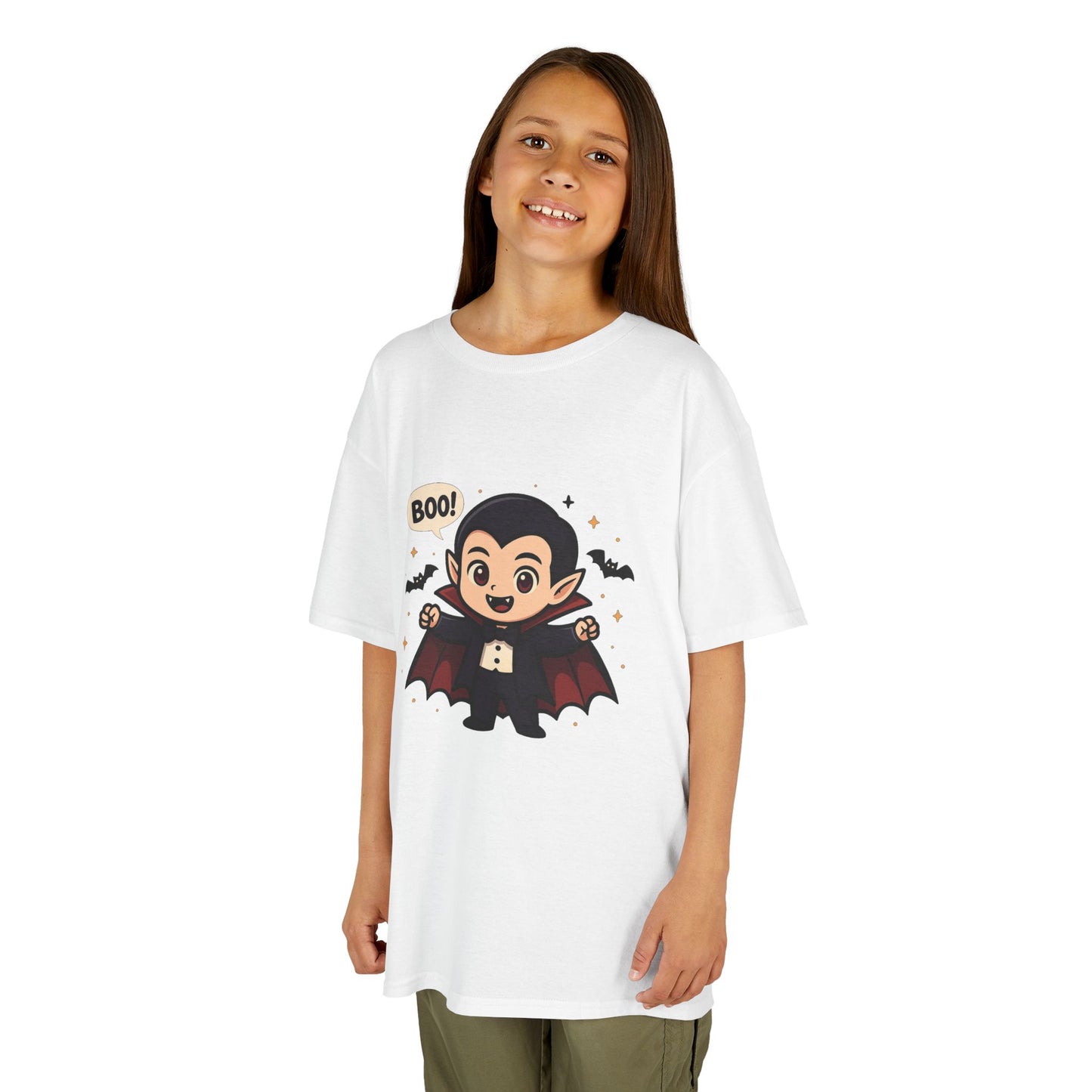 Cute Halloween Kids Tee, Spooky Costume Top, Kids Vampire Shirt, Halloween Party Apparel, Boo Design Tee