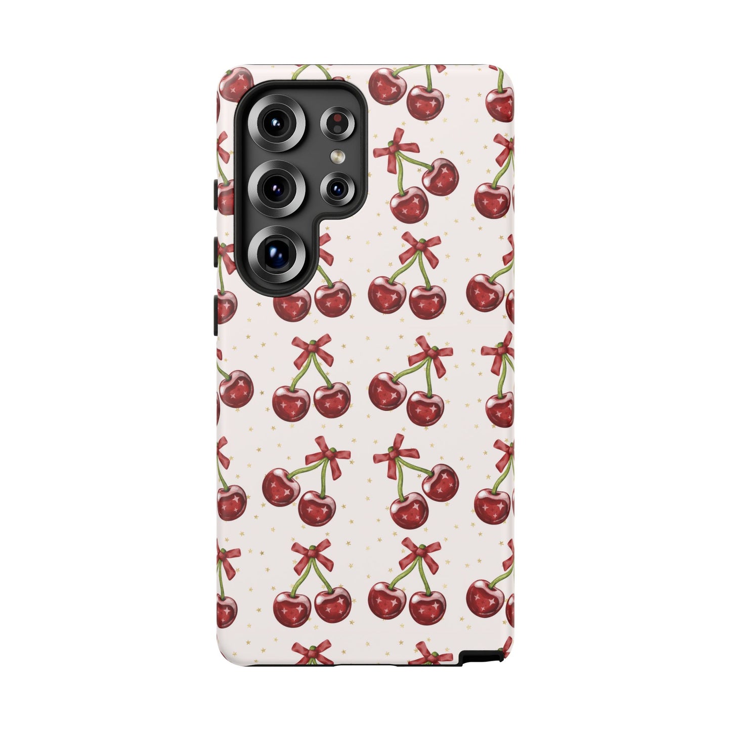 Cherry Pattern Phone Case — Cute Red Cherry Protective Phone Cover