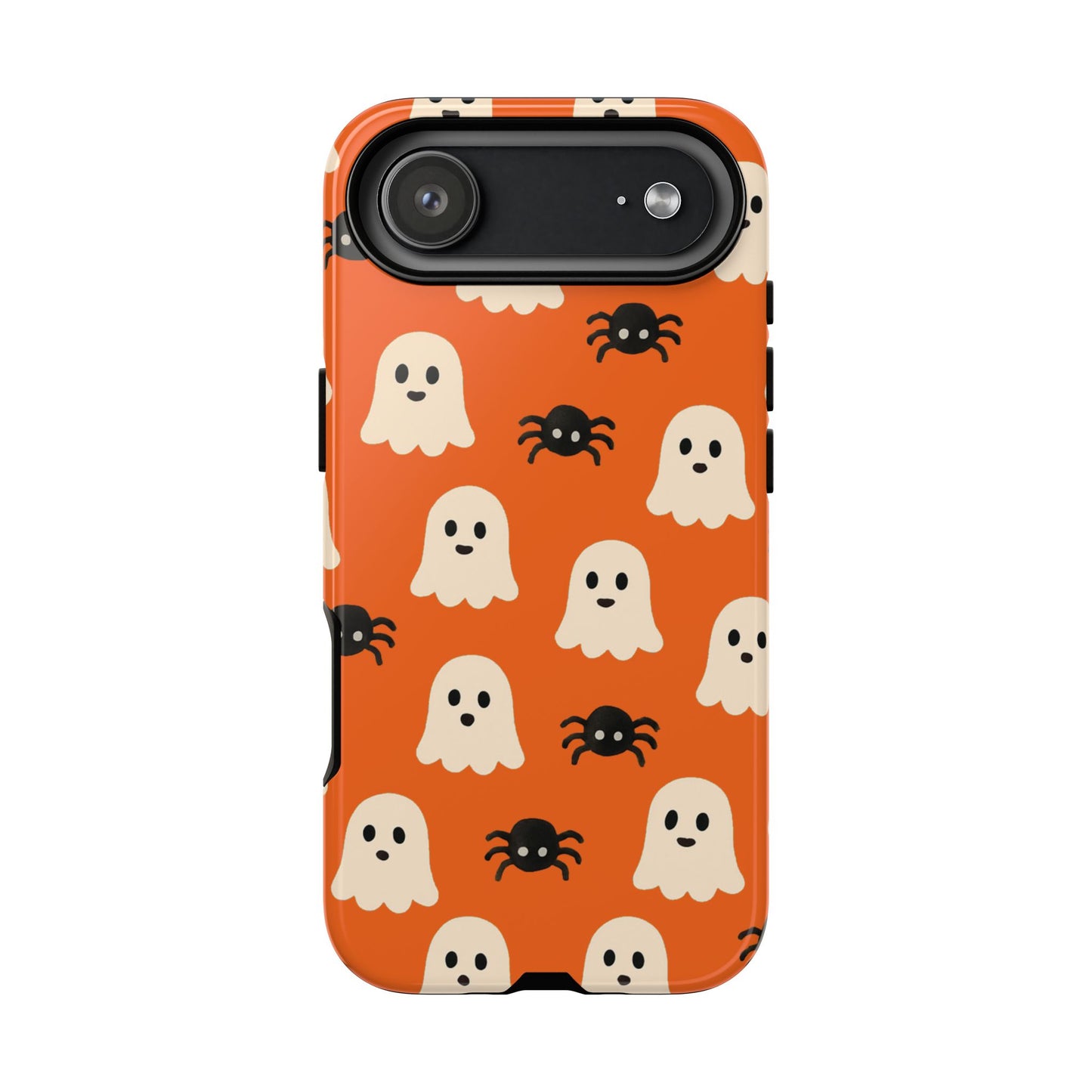 Cute Halloween Phone Case with Ghosts and Spiders, Spooky Gift, Fall Accessory, Unique Halloween Decor, Mobile Protection