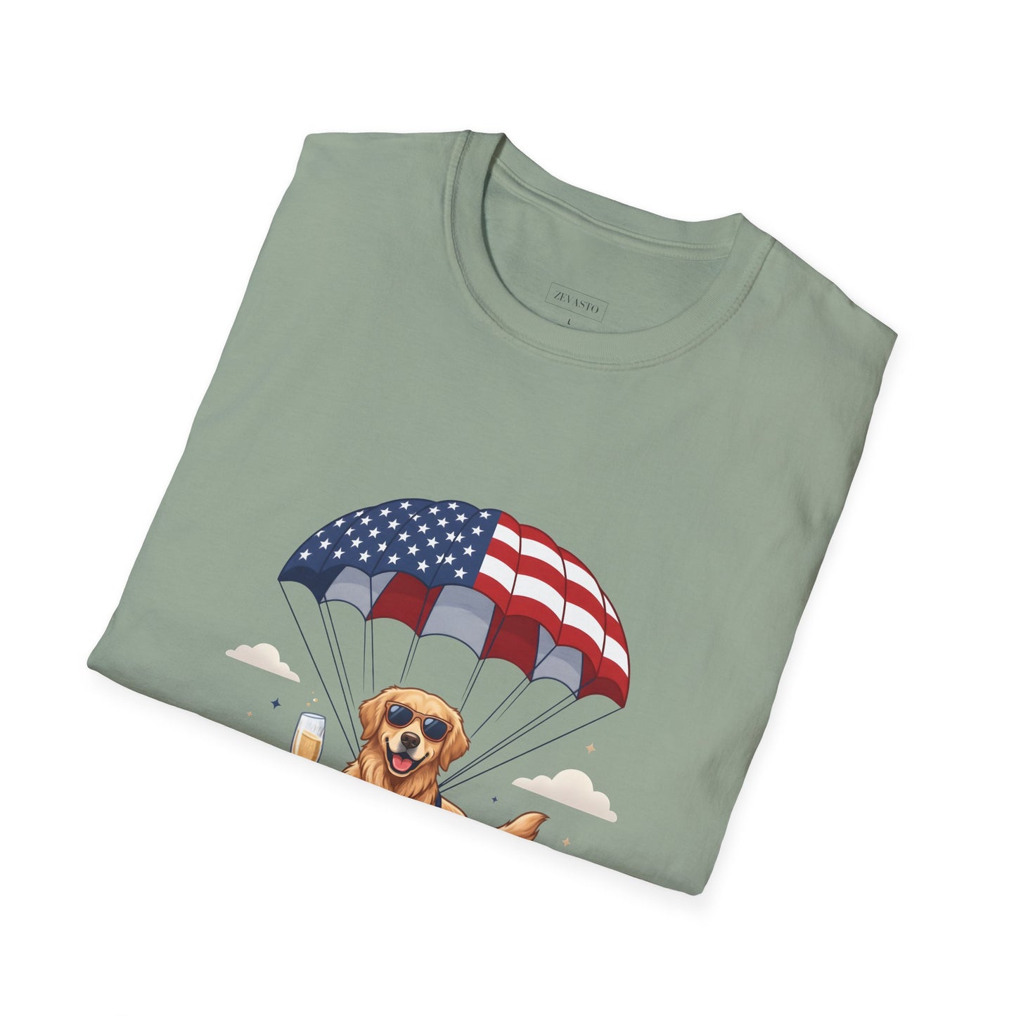 Patriotic Golden Retriever T-Shirt — "Celebrating 250 Years"