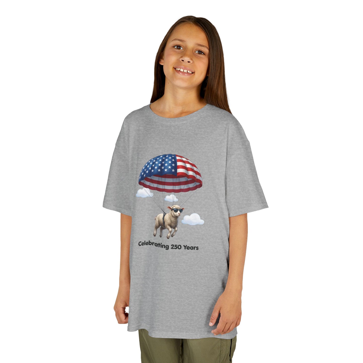 Kids T-Shirt - Celebrating 250 Years Parachuting Sheep