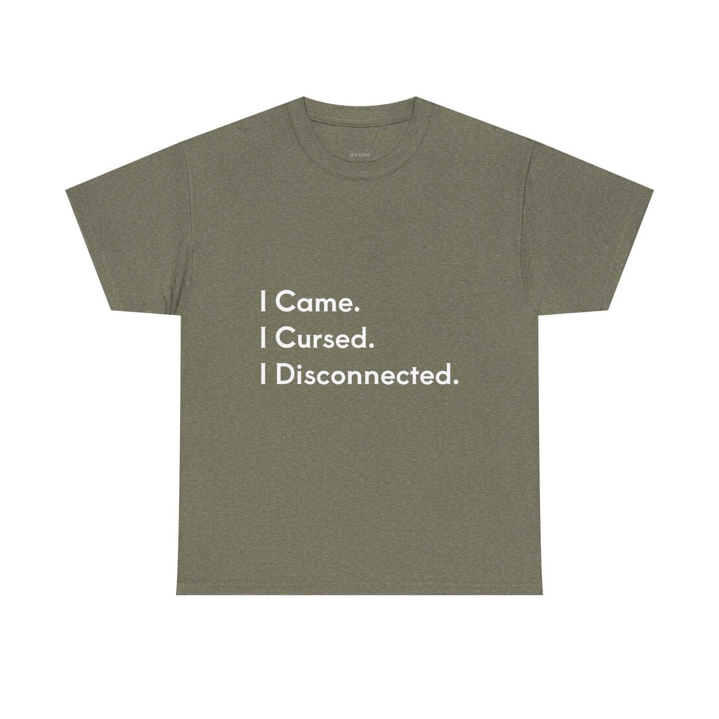 I Came I Cursed I Disconnected Unisex Heavy Cotton Tee, Funny Halloween T-Shirt