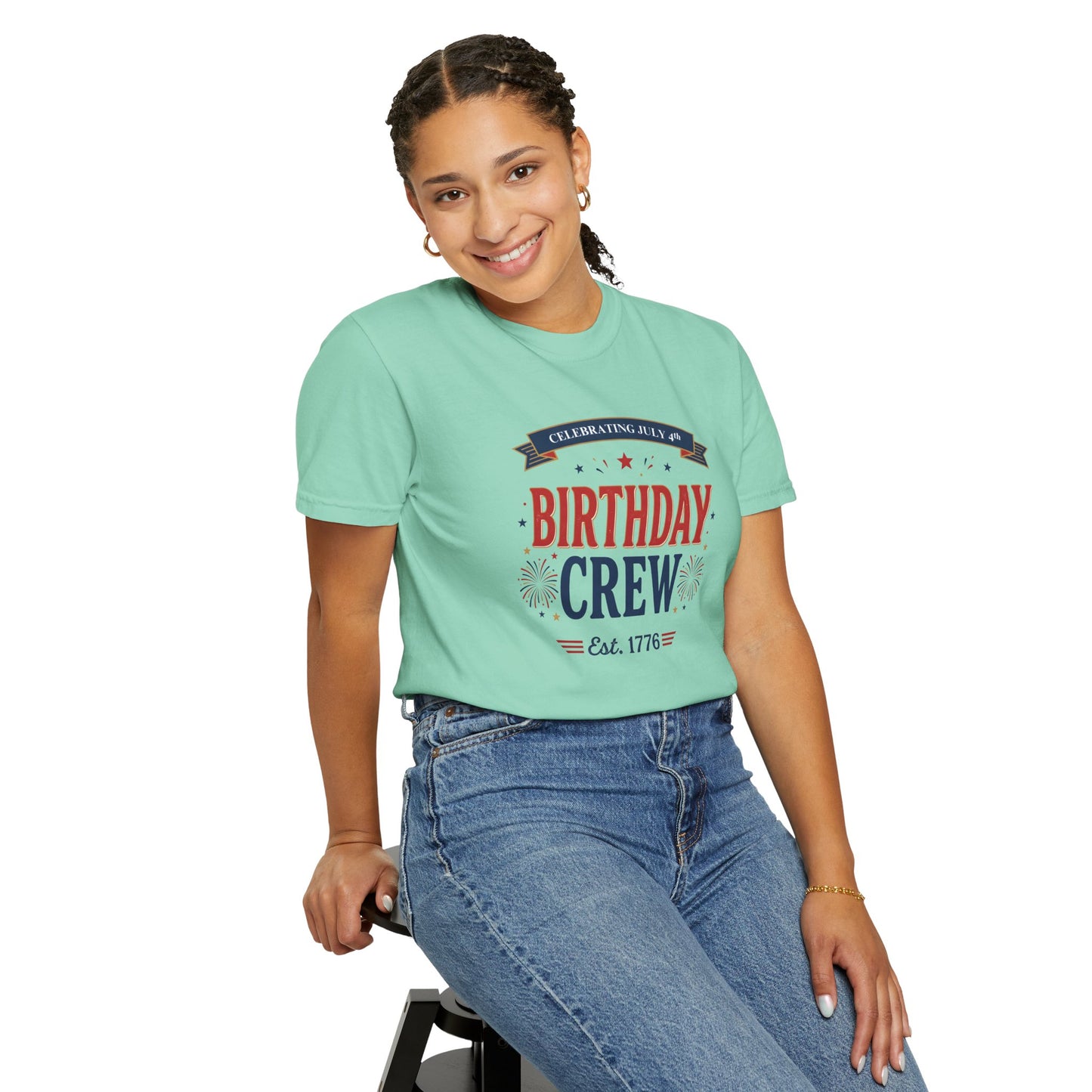 Birthday Crew T-Shirt — Patriotic Celebration Tee, 4th of July Shirt, Independence Day Gift