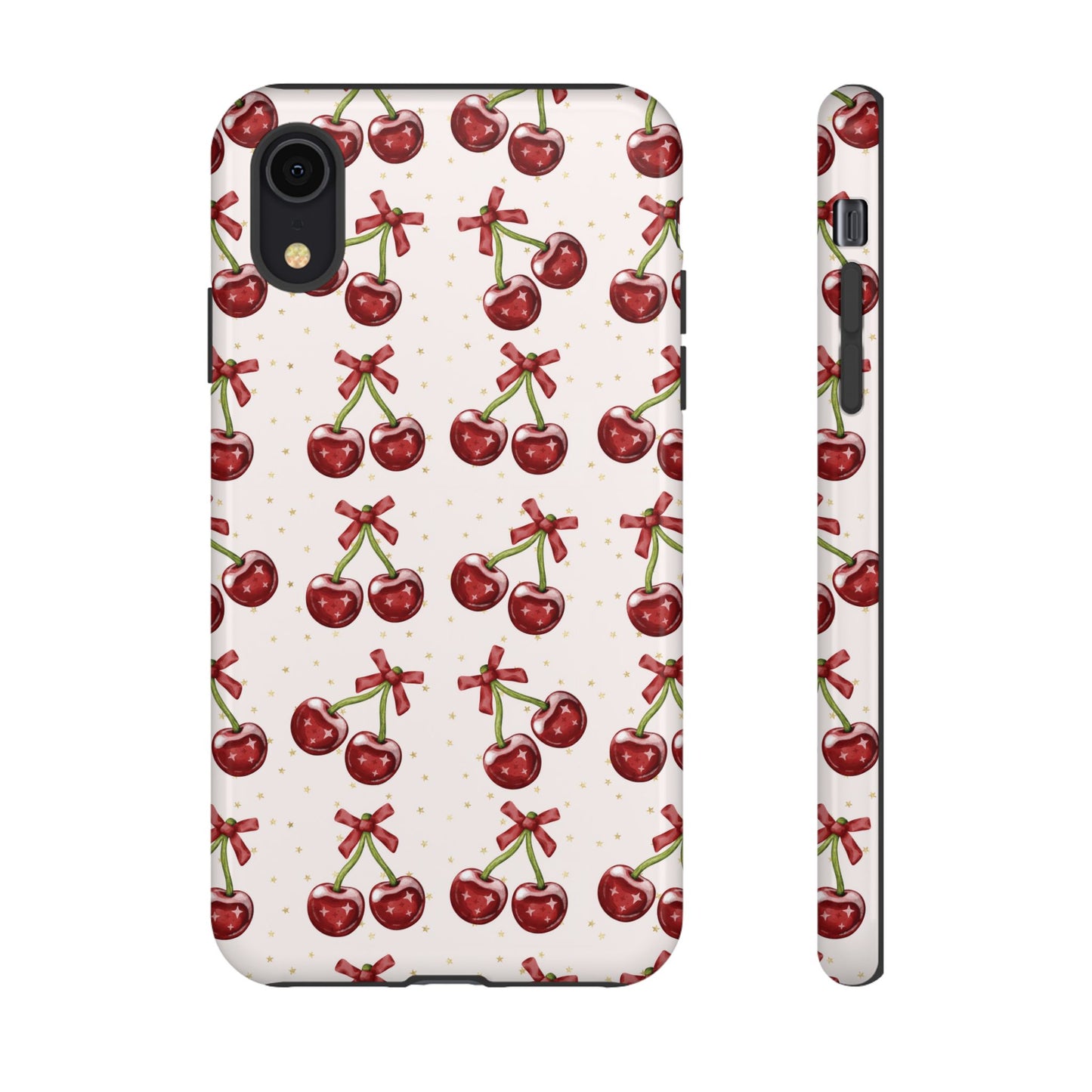 Cherry Pattern Phone Case — Cute Red Cherry Protective Phone Cover