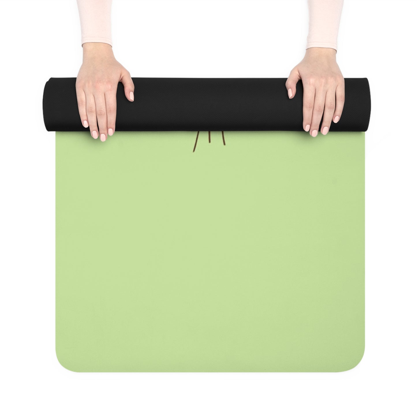Eco-Friendly Rubber Yoga Mat with Leaf Design, Fitness Mat