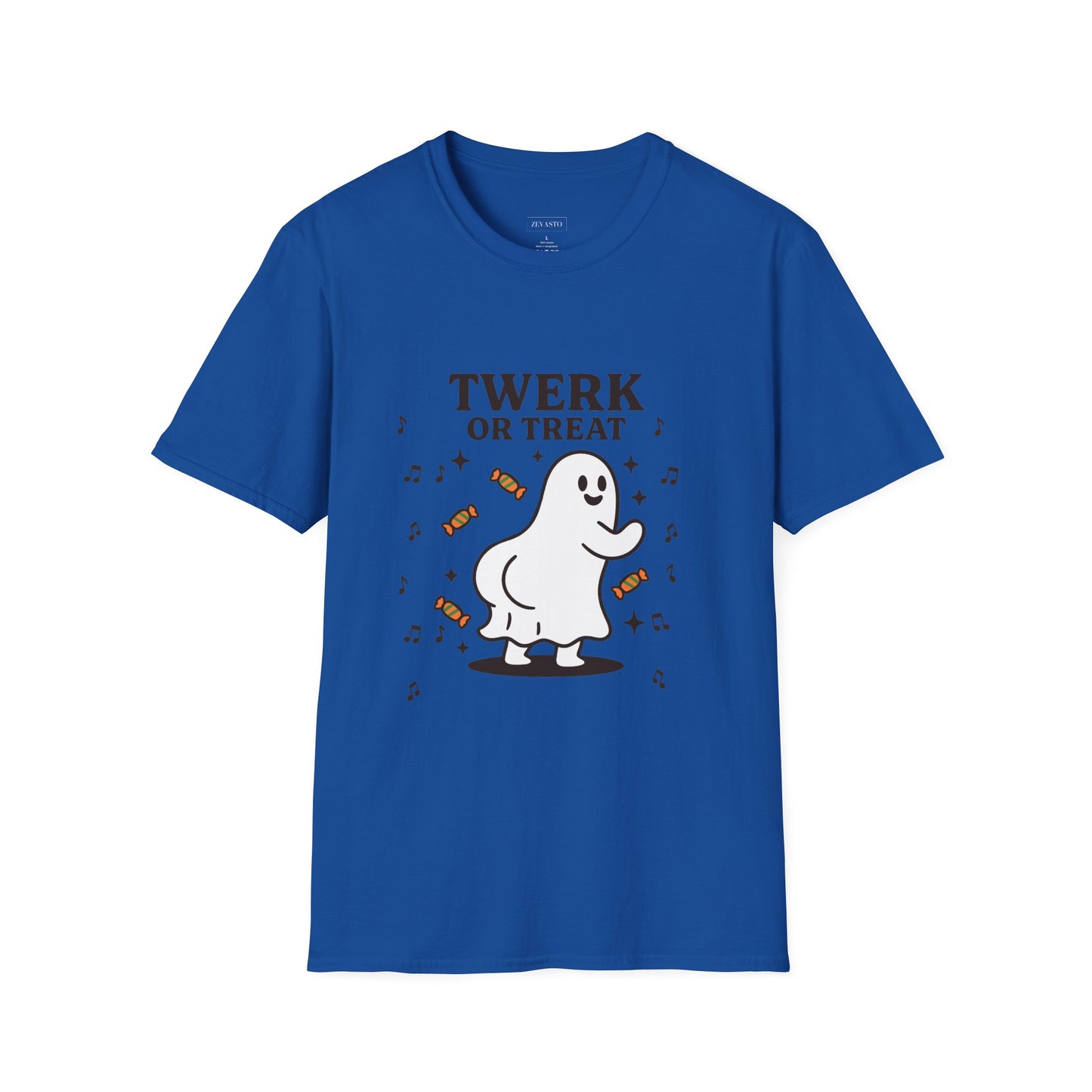 Whimsical Halloween T-Shirt for Adults, Fun Ghost Tee, Twerk or Treat Shirt, Unisex Costume Top, Spooky Celebration Apparel