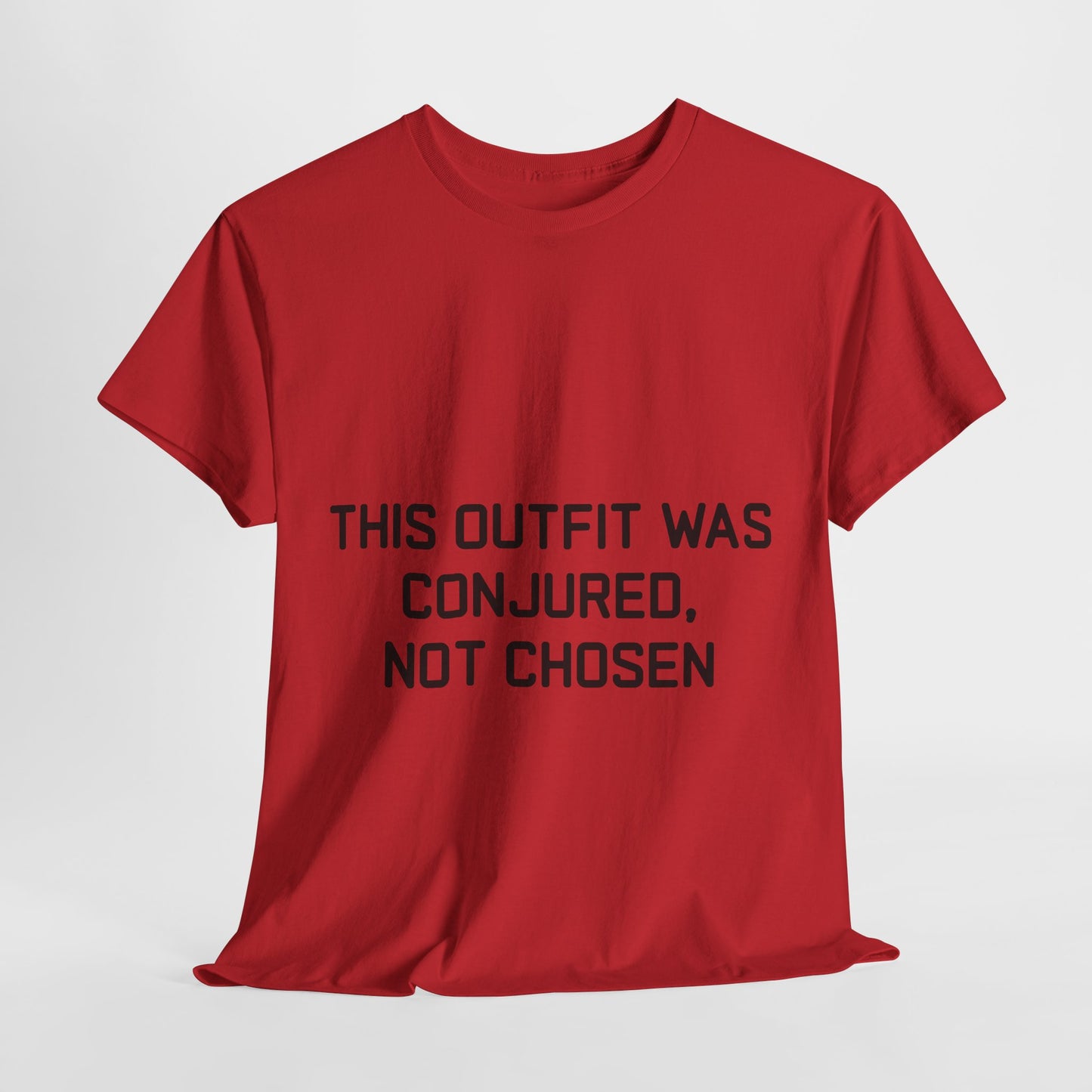 Unisex Heavy Cotton Tee - 'This Outfit Was Conjured, Not Chosen' - Funny Halloween T-shirt