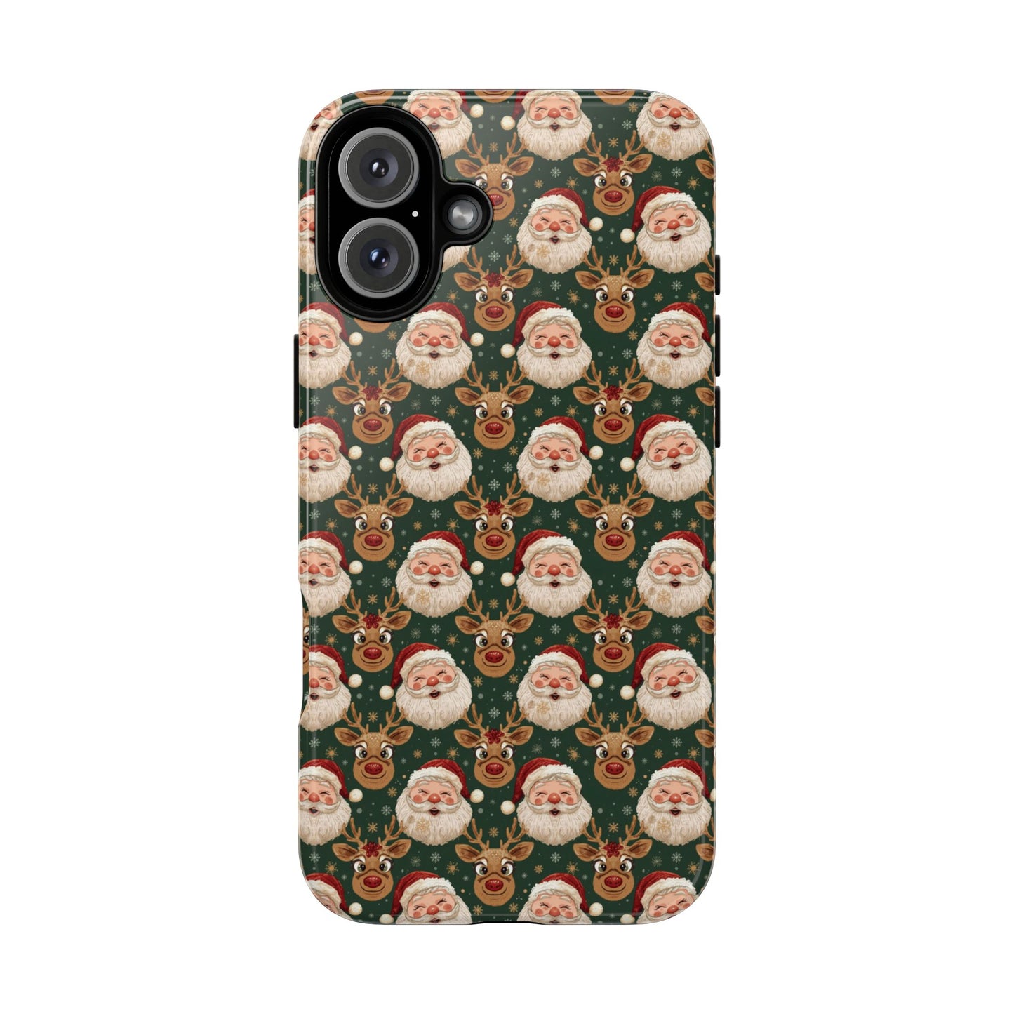 Christmas Santa-Reindeer Phone Case, Dual Layer Phone Case for Iphone 17, 16, 15, 14, 13, 12, 11 & Samsung