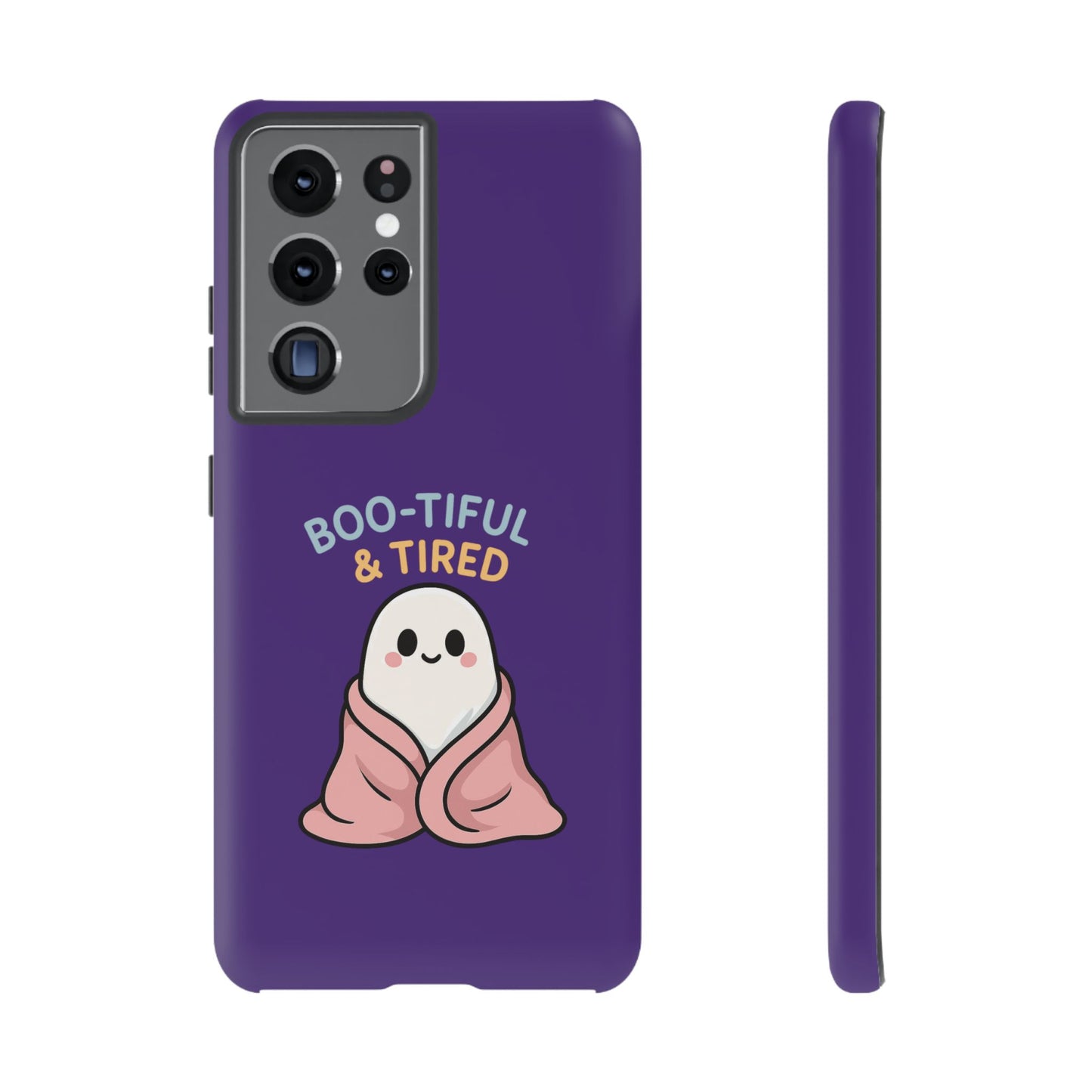 Boo-Tiful & Tired Phone Case, Halloween-Themed Design