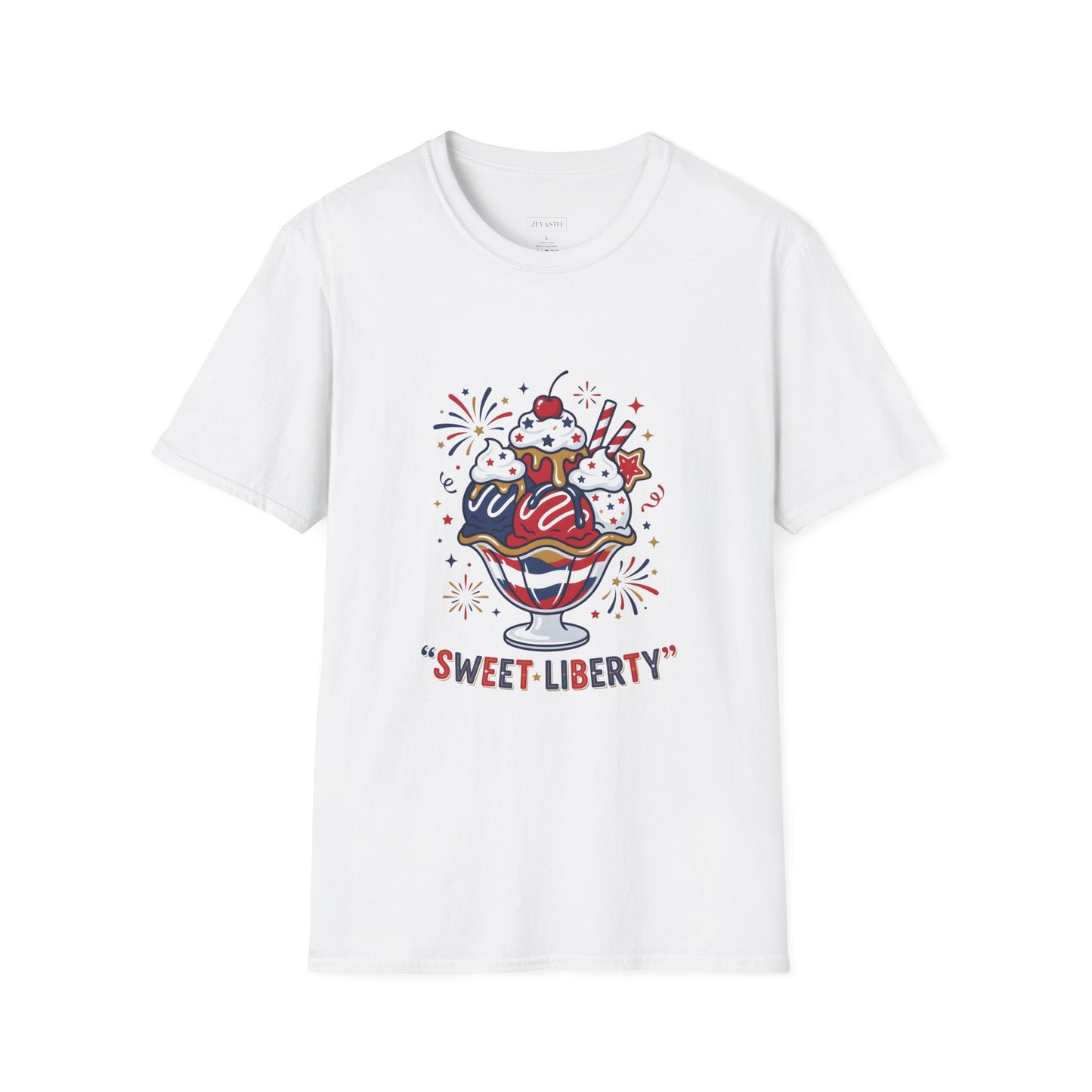 Sweet Liberty Ice Cream T-Shirt — Patriotic 4th of July Sundae Tee