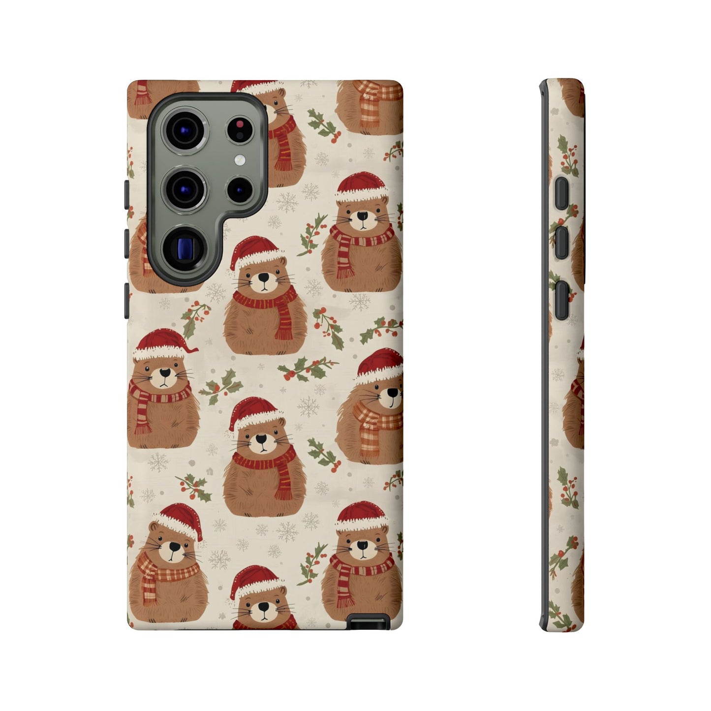 Christmas Phone Case, Cute Capybara Phone Case for Iphone 17, 16, 15, 14, 13, 12, 11 & Samsung