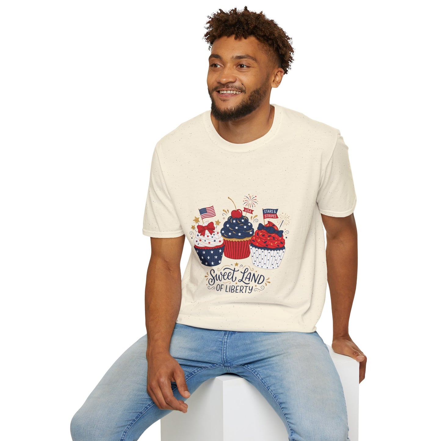 Patriotic Cupcakes T-Shirt — "Sweet Land of Liberty" 4th of July Tee