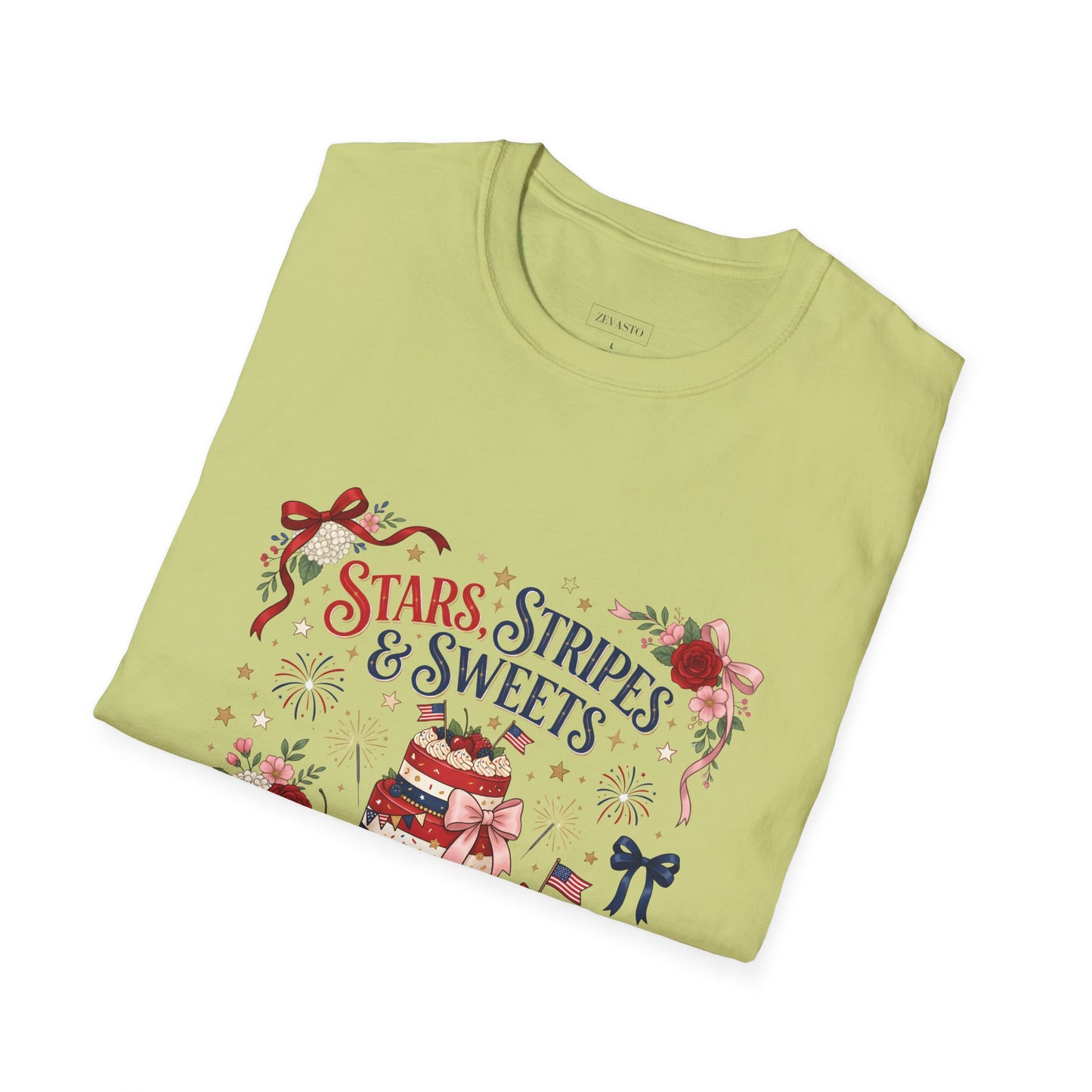 Stars, Stripes & Sweets T-Shirt — Patriotic 4th of July Dessert Graphic Tee