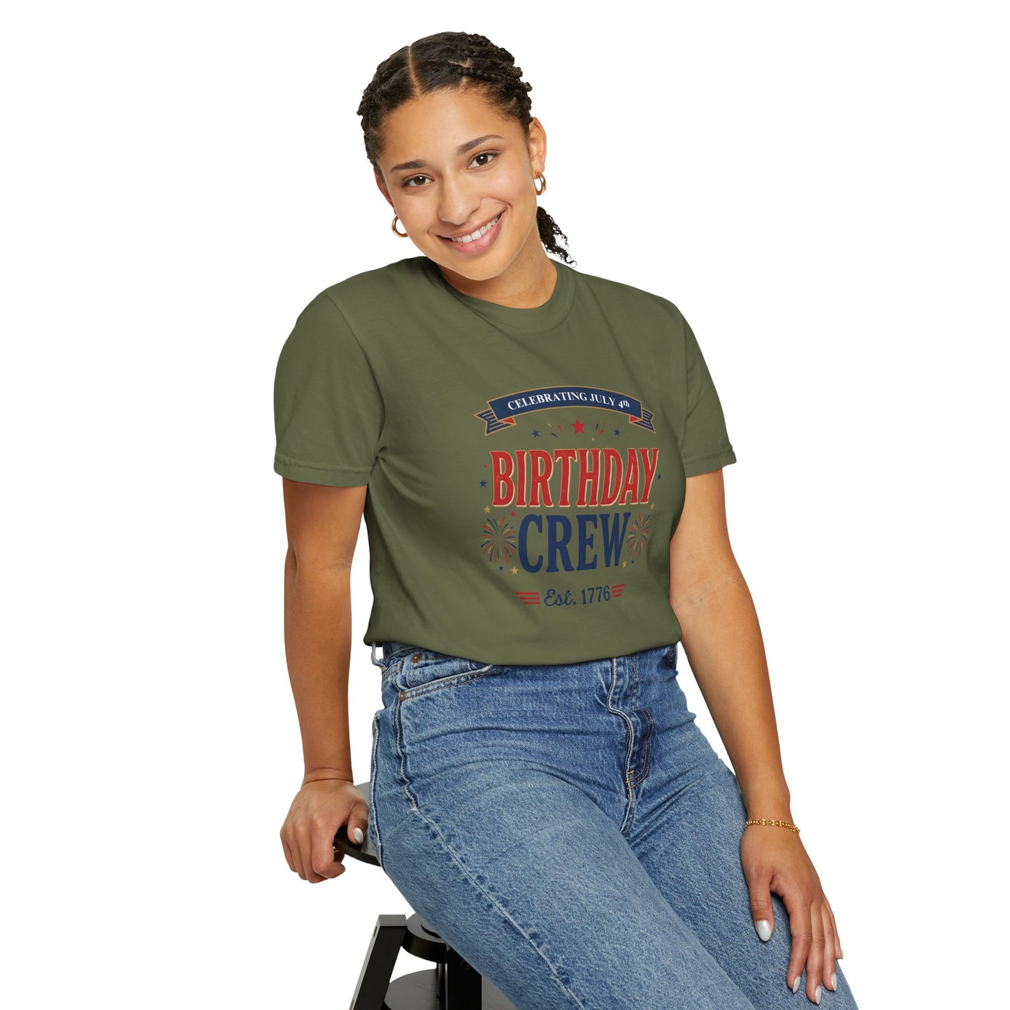 Birthday Crew T-Shirt — Patriotic Celebration Tee, 4th of July Shirt, Independence Day Gift