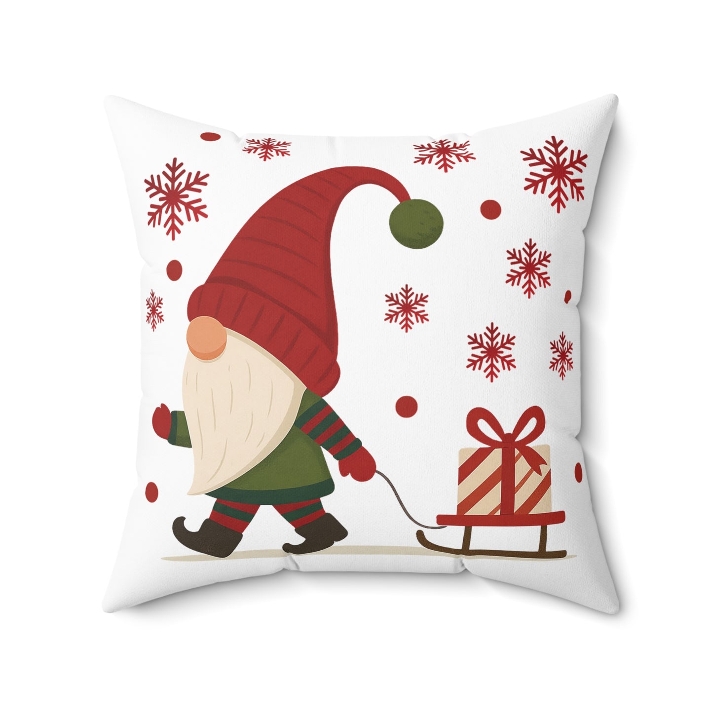 Christmas Gnome Throw Pillow — Cute Nordic Holiday Accent