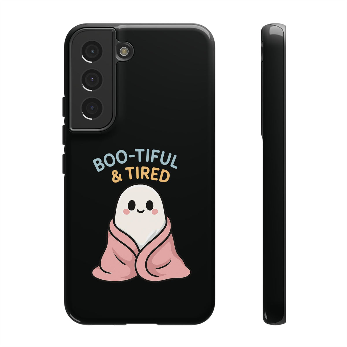 Boo-tiful & Tired Phone Case, Halloween-Themed Design