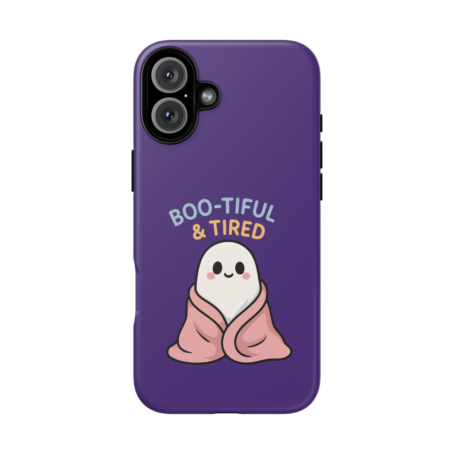 Boo-Tiful & Tired Phone Case, Halloween-Themed Design